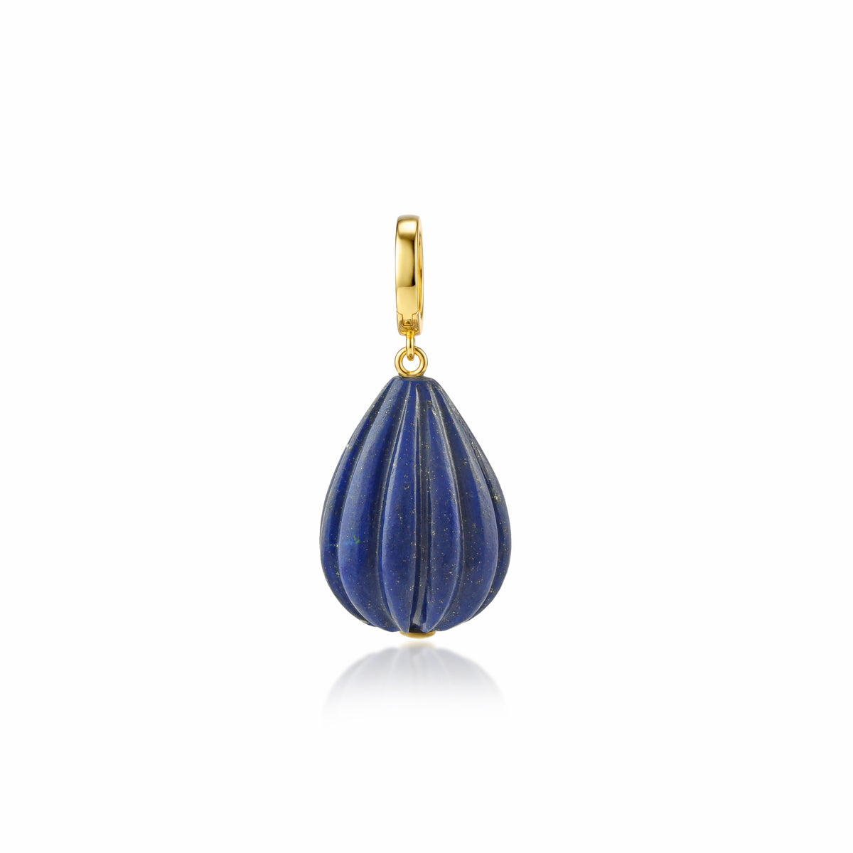 Lapis Lazuli Hand Carved Clip On Pendant