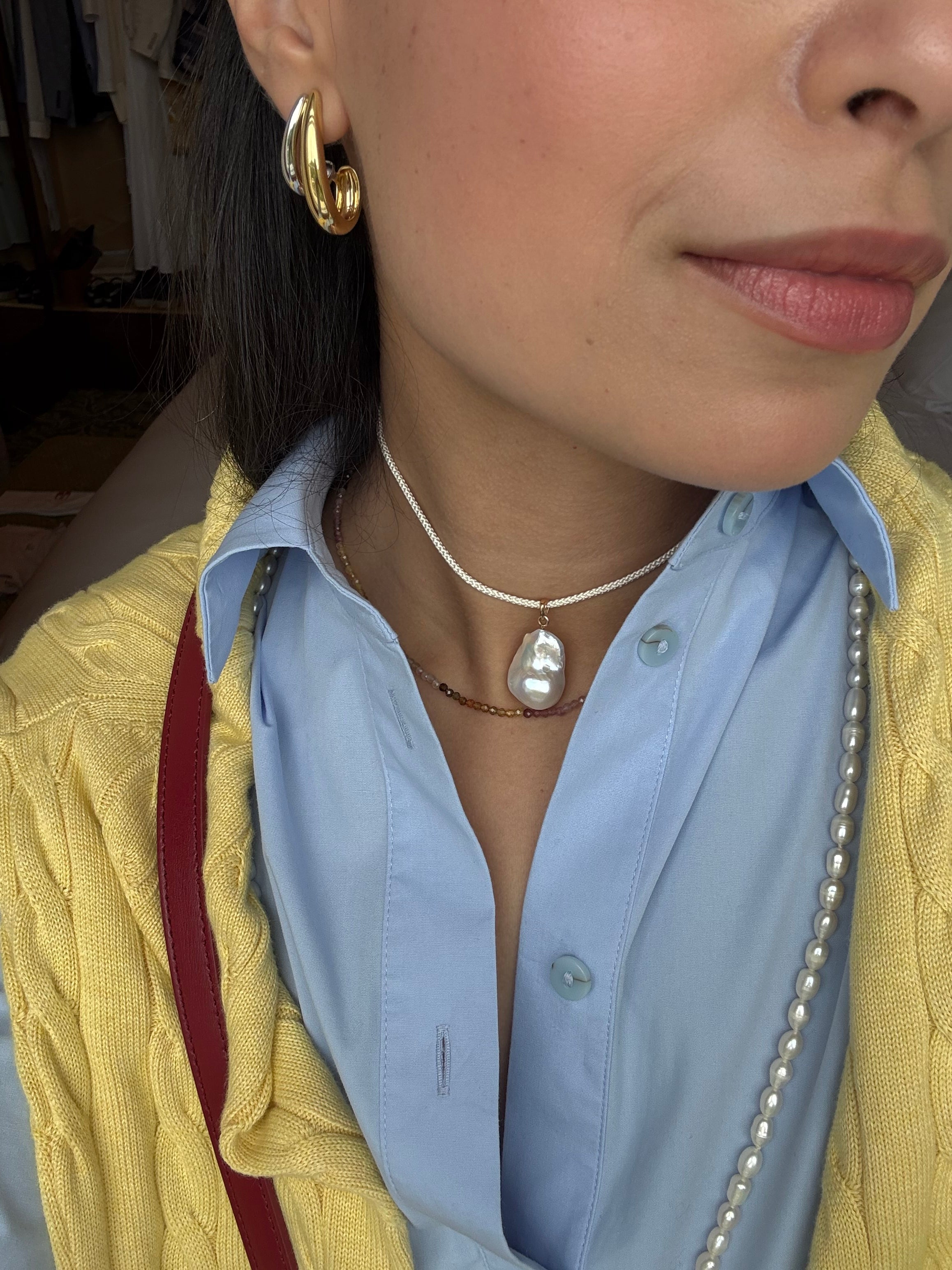 Tinka Tiny Gem Necklace in Tourmaline