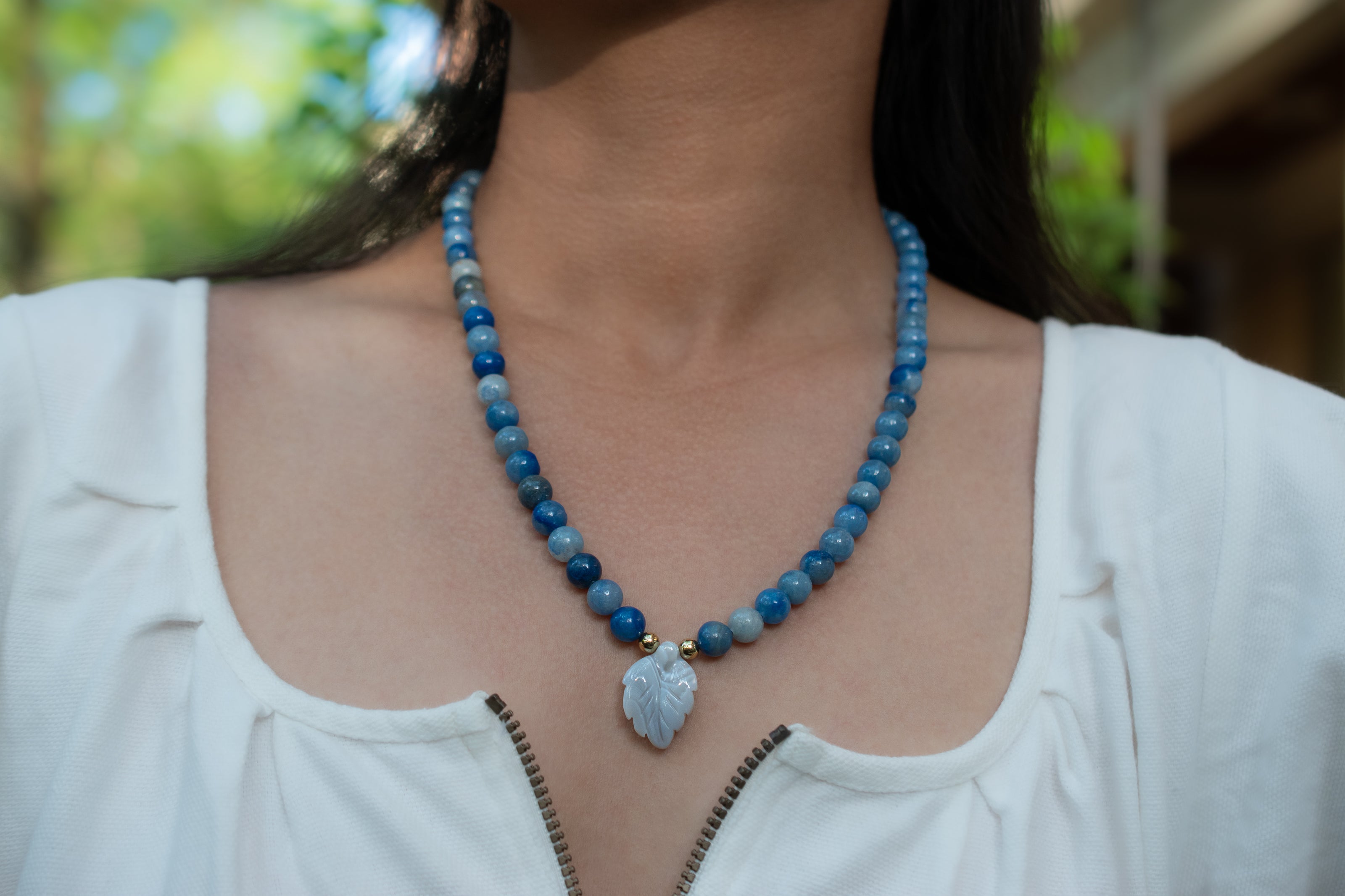 Chennai Necklace | Blue Aventurine and Gold
