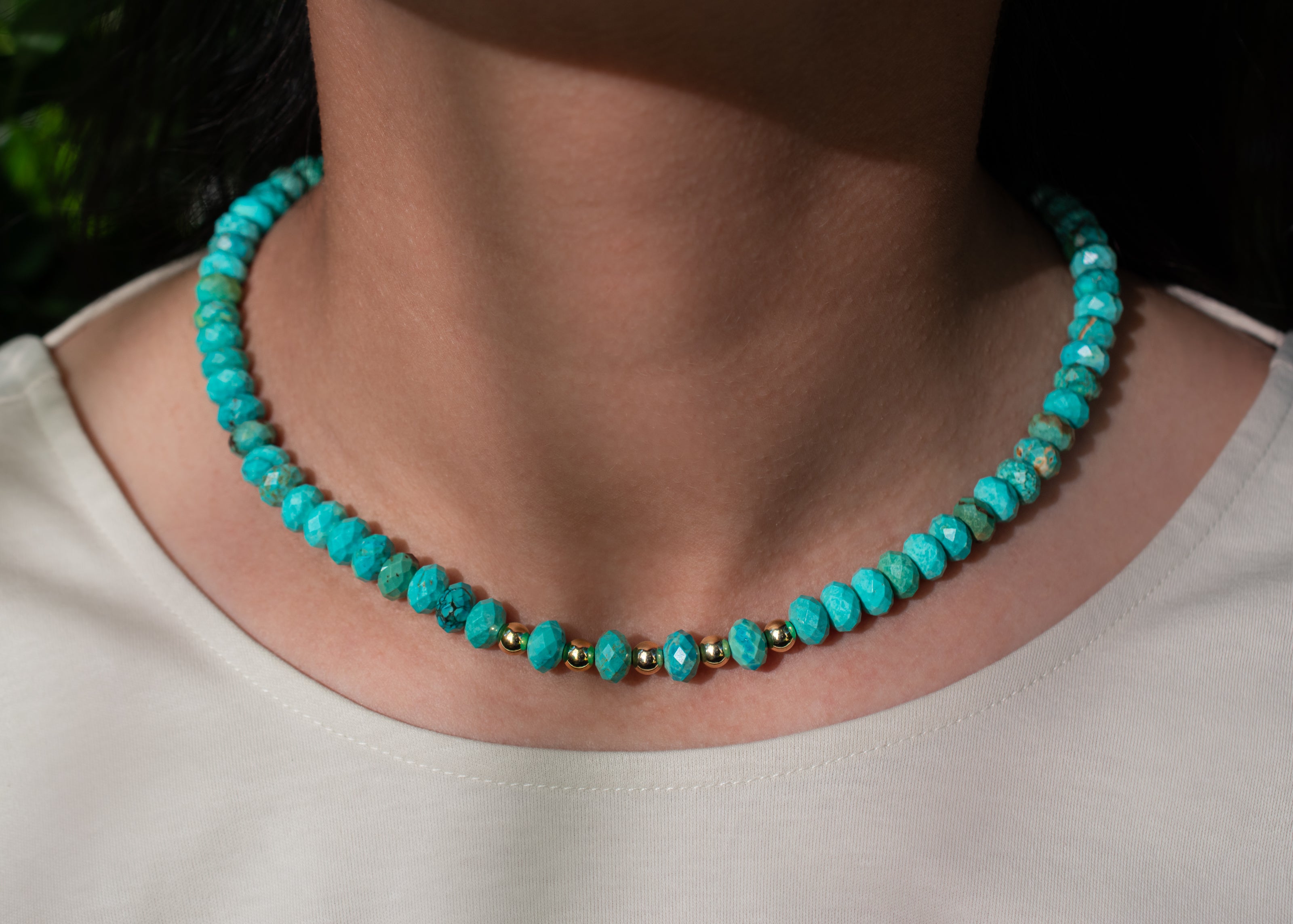Tabriz Necklace | Faceted Turquoise and Gold