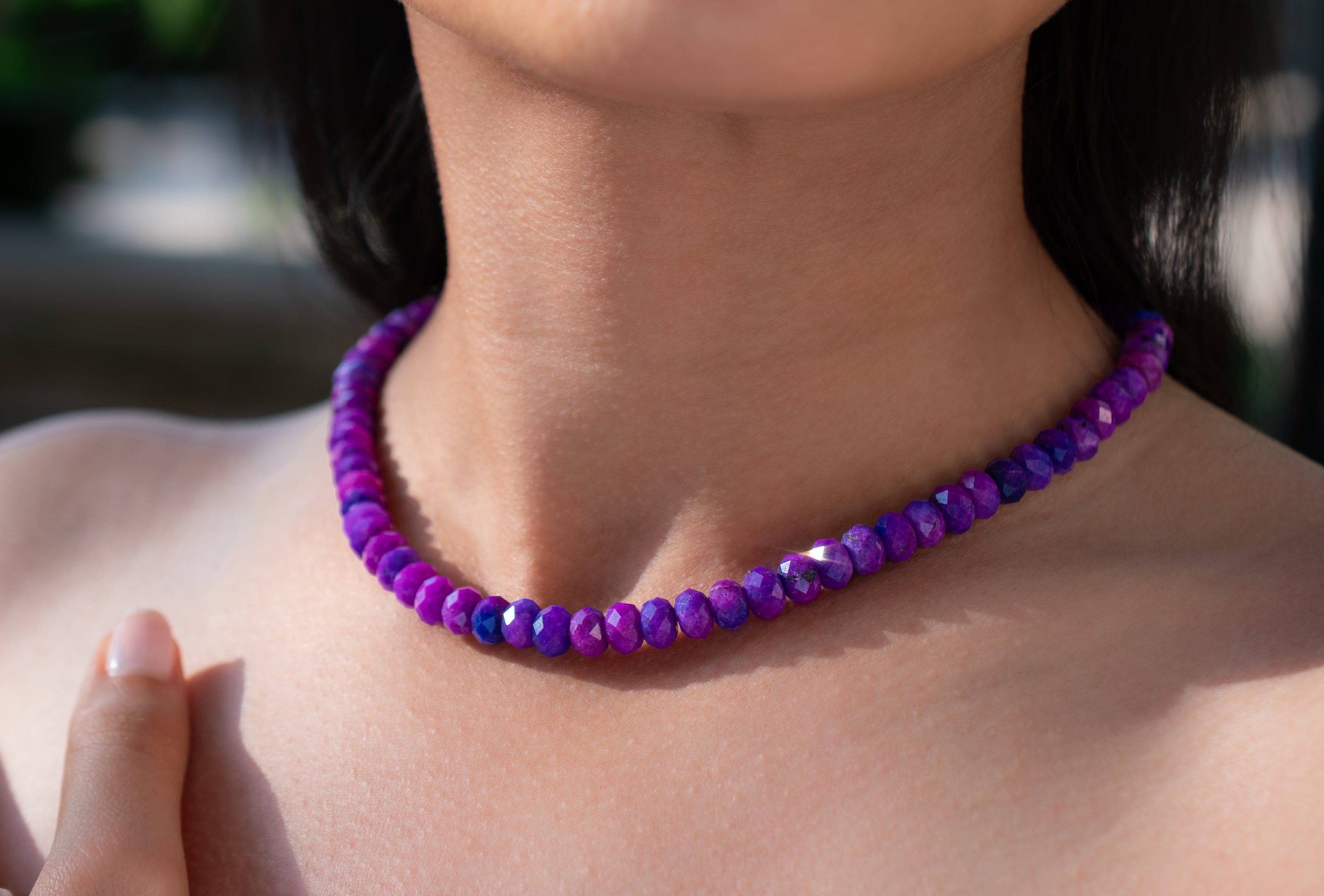 Sugilite Faceted Necklace