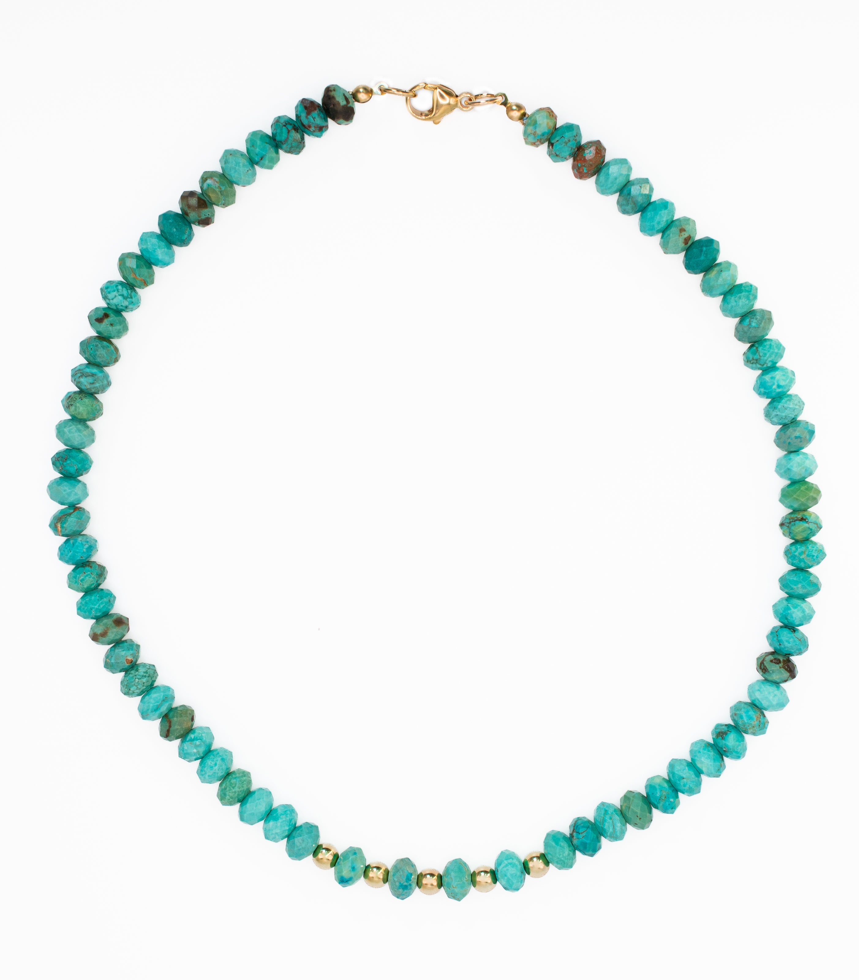 Tabriz Necklace | Faceted Turquoise and Gold