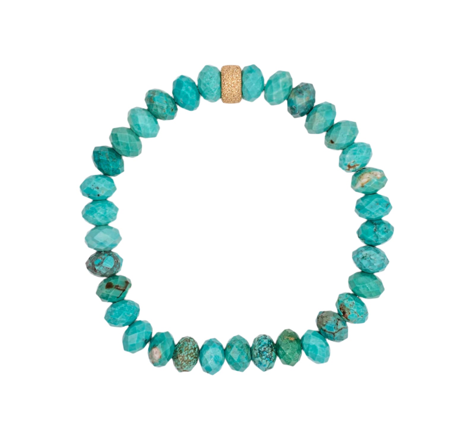 Turquoise Rondelle Beaded Stretch Bracelet