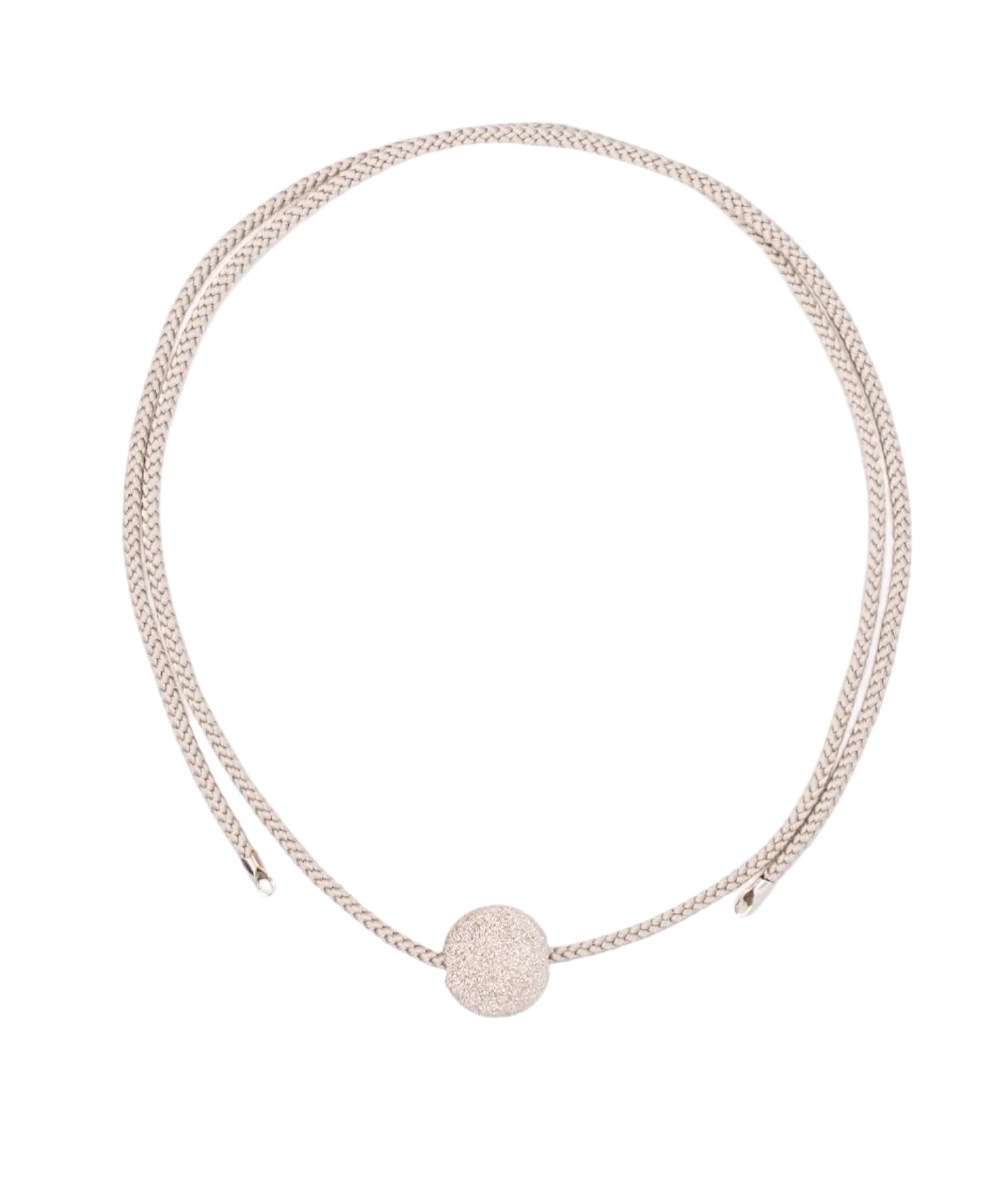 Silver Stardust on Self Tie Silver Kumi Cord