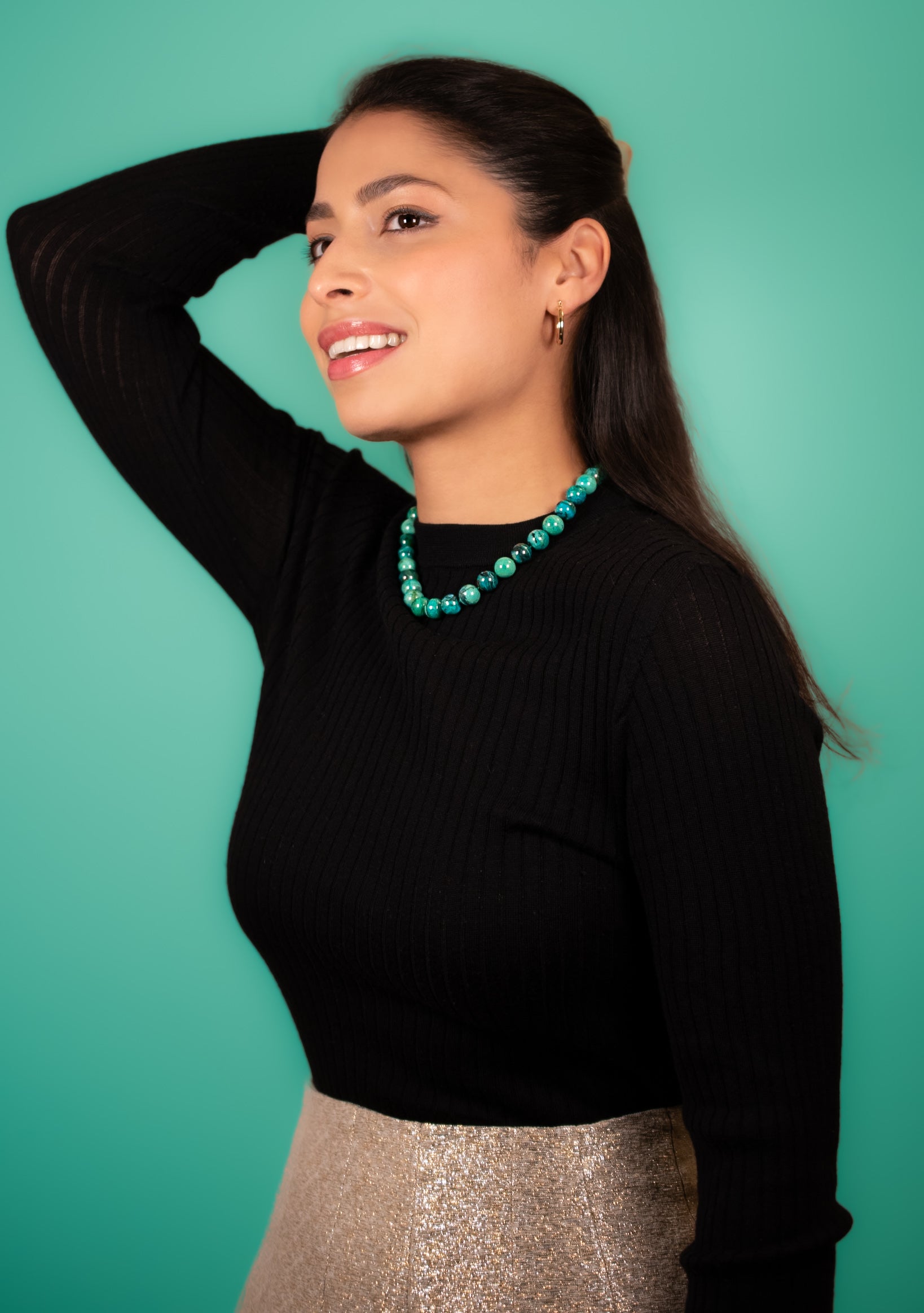 Clemmie Necklace in Chrysocolla