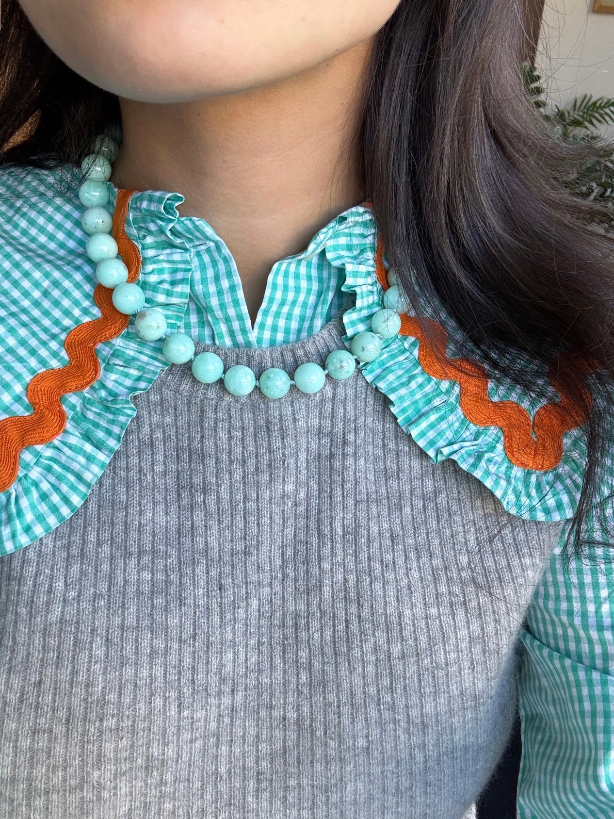 Clemmie Necklace in Chrysoprase