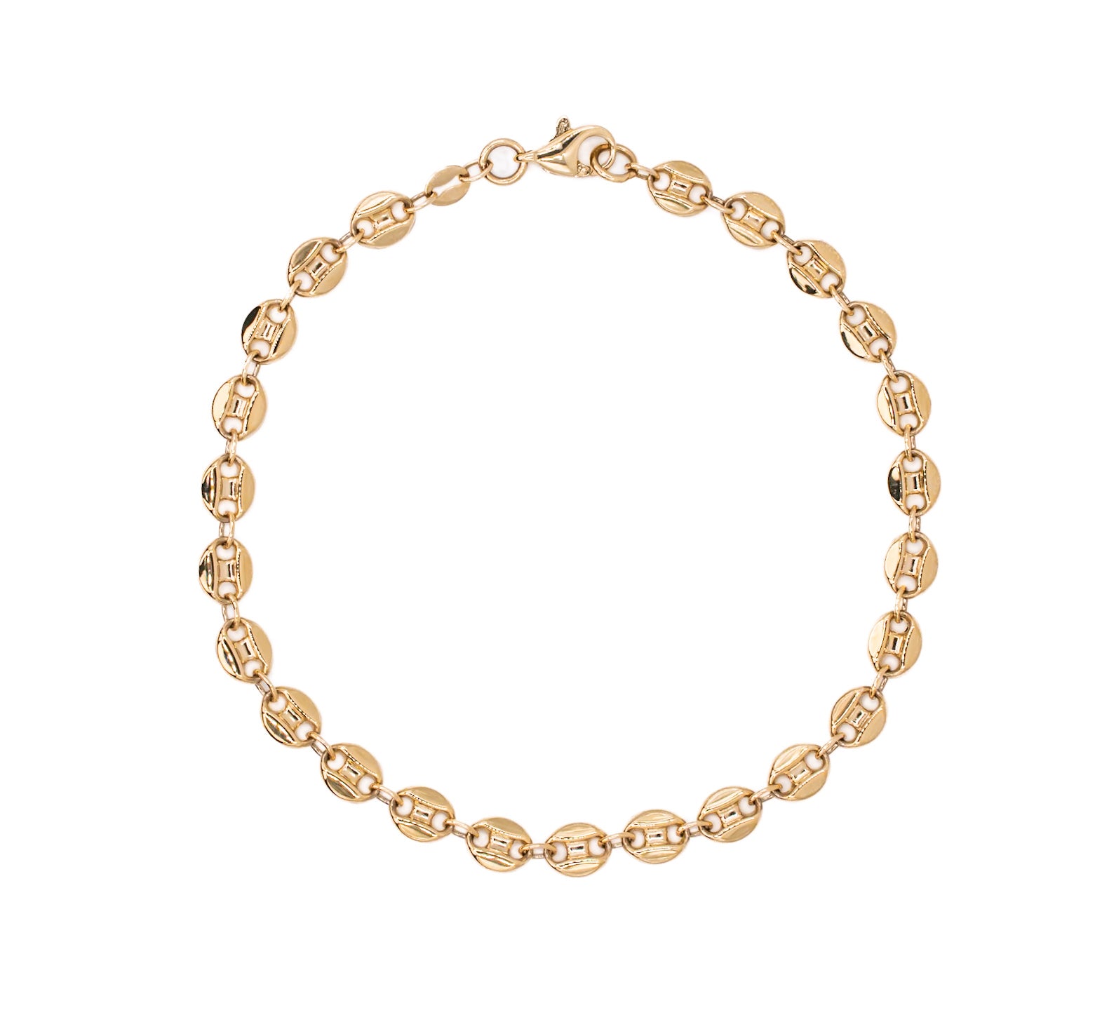 14K Yellow Gold Mariner Chain Bracelet
