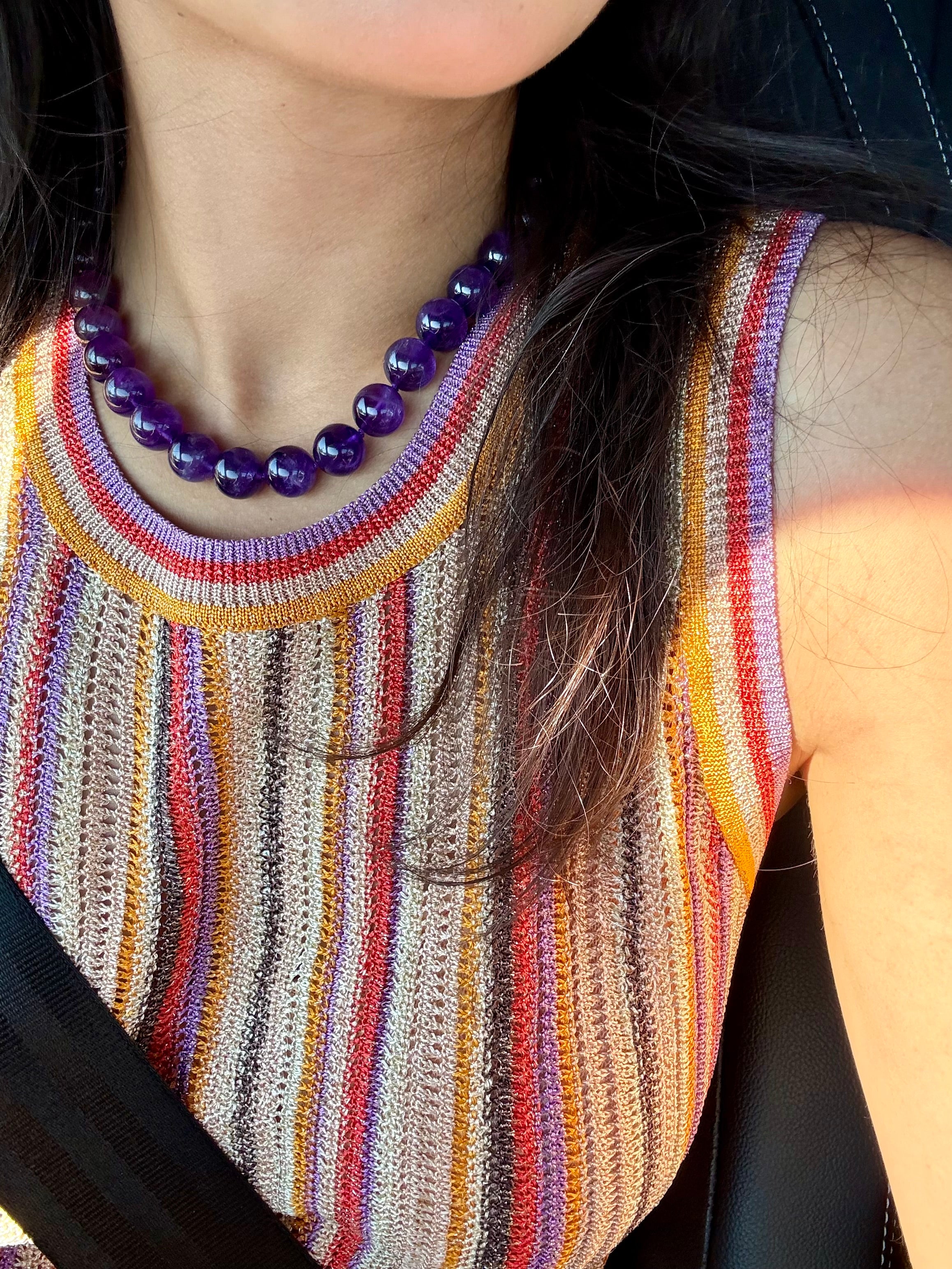 Clemmie Necklace in Amethyst