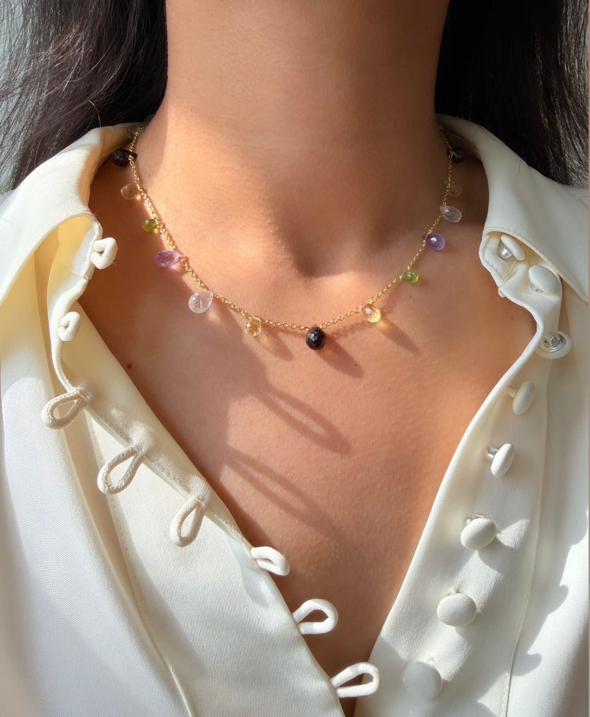 Niles Necklace in Multi Gemstones