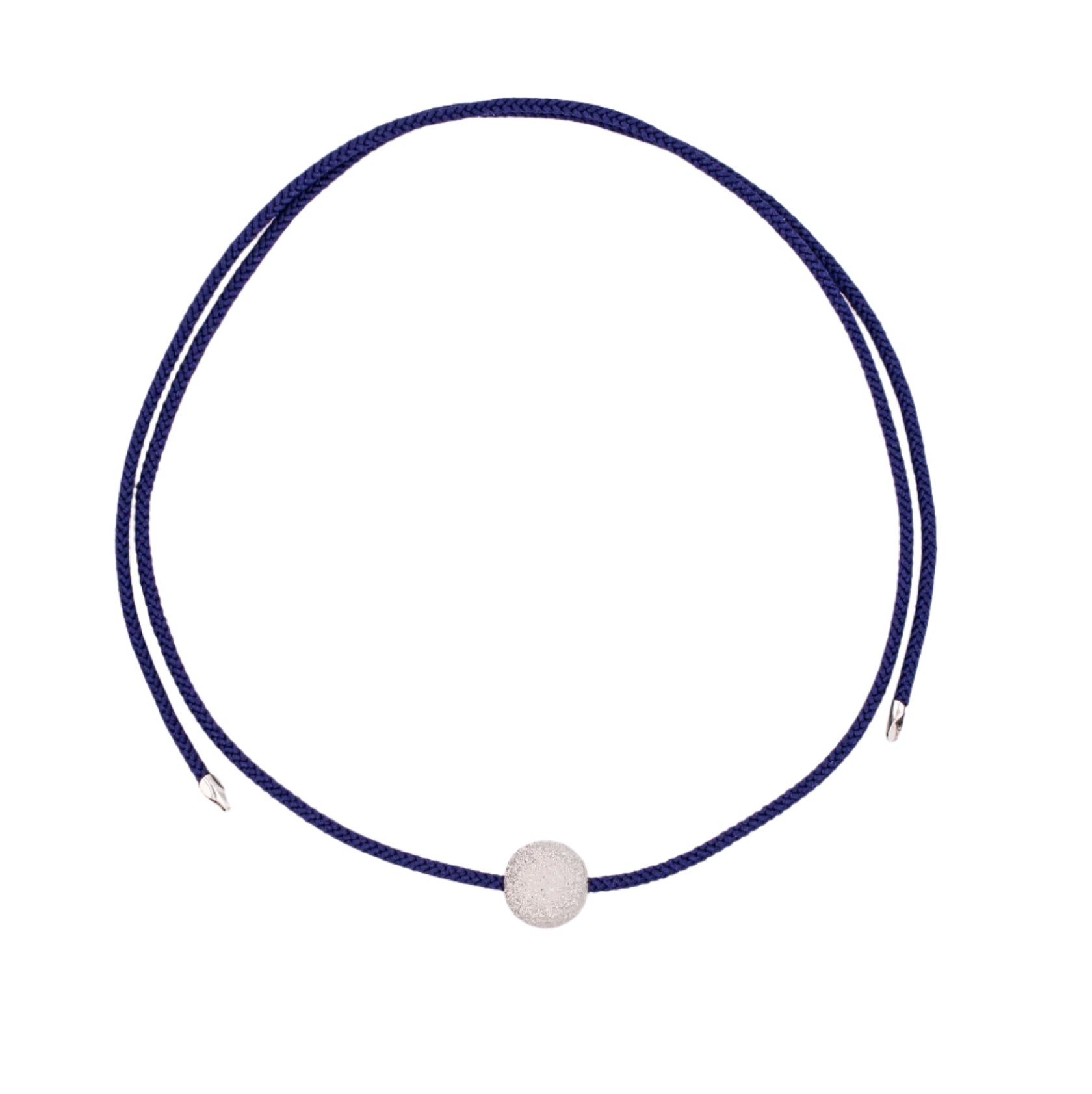Silver Stardust on Self Tie Purple Kumi Cord