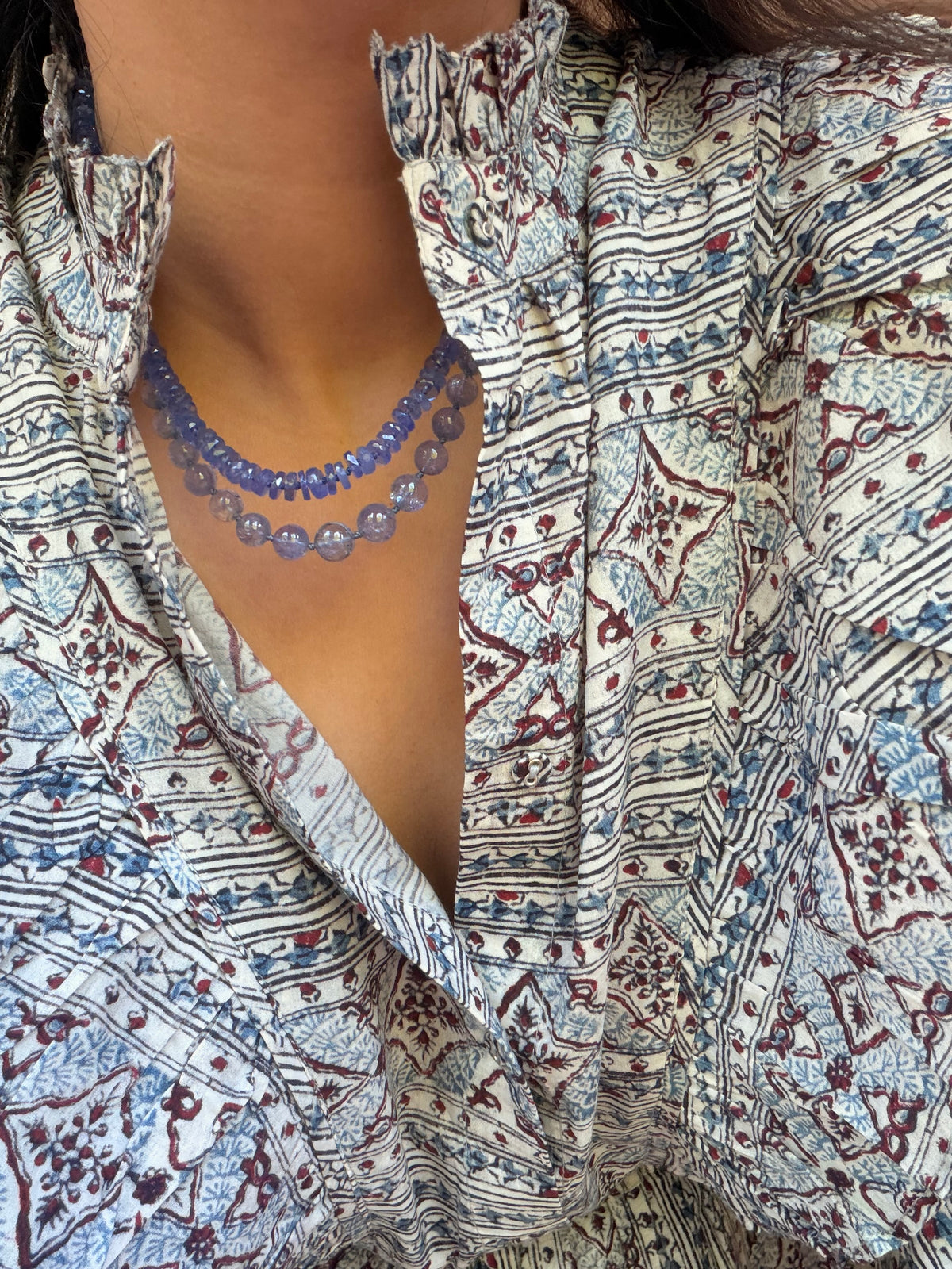Zareen Graduated Necklace in Tanzanite