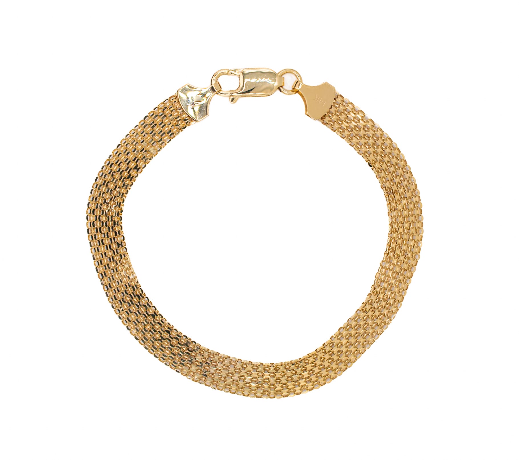 14K Yellow Gold Bismark Chain Bracelet 7mm