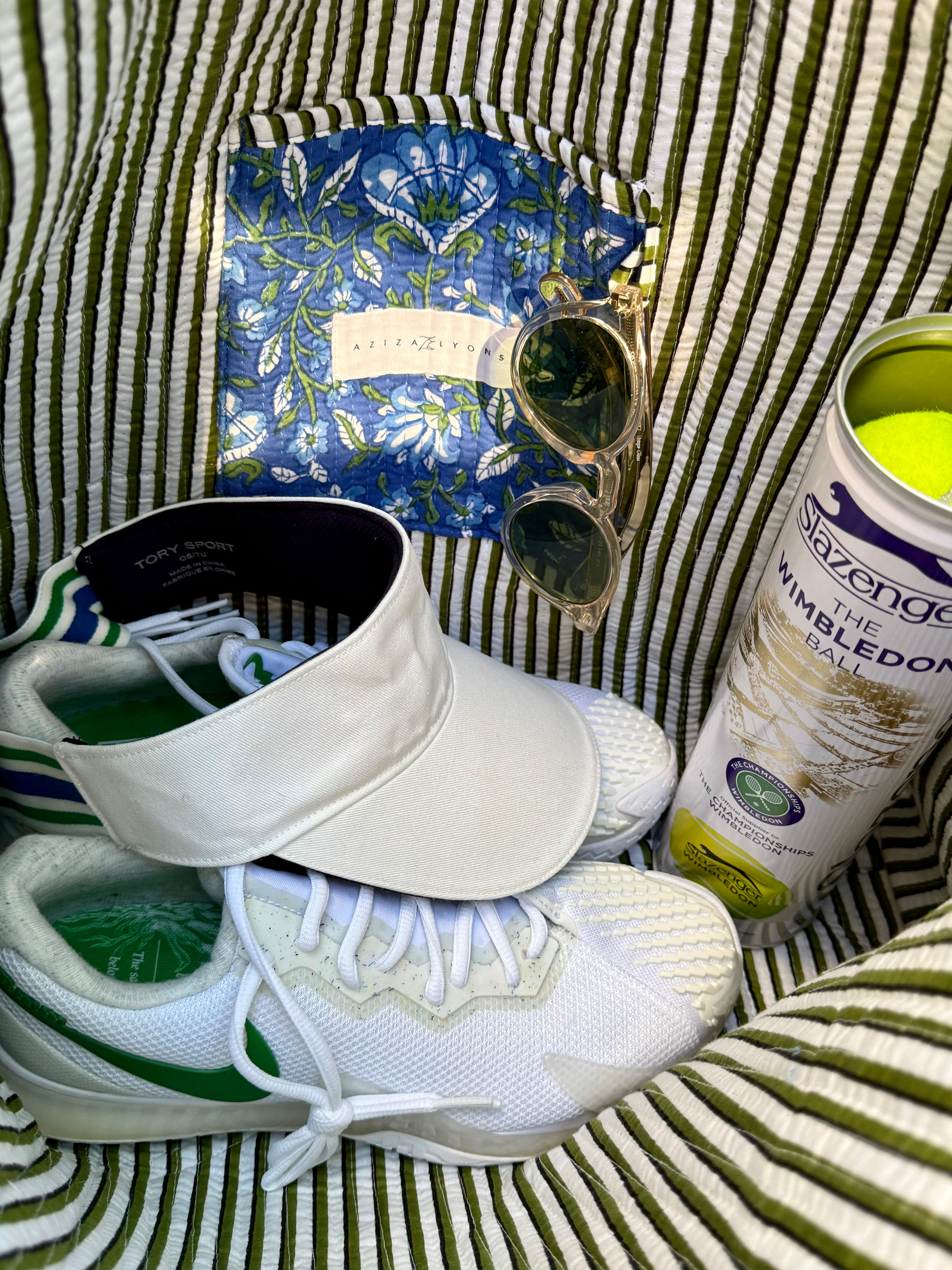 Block Print Racquet Tote 01