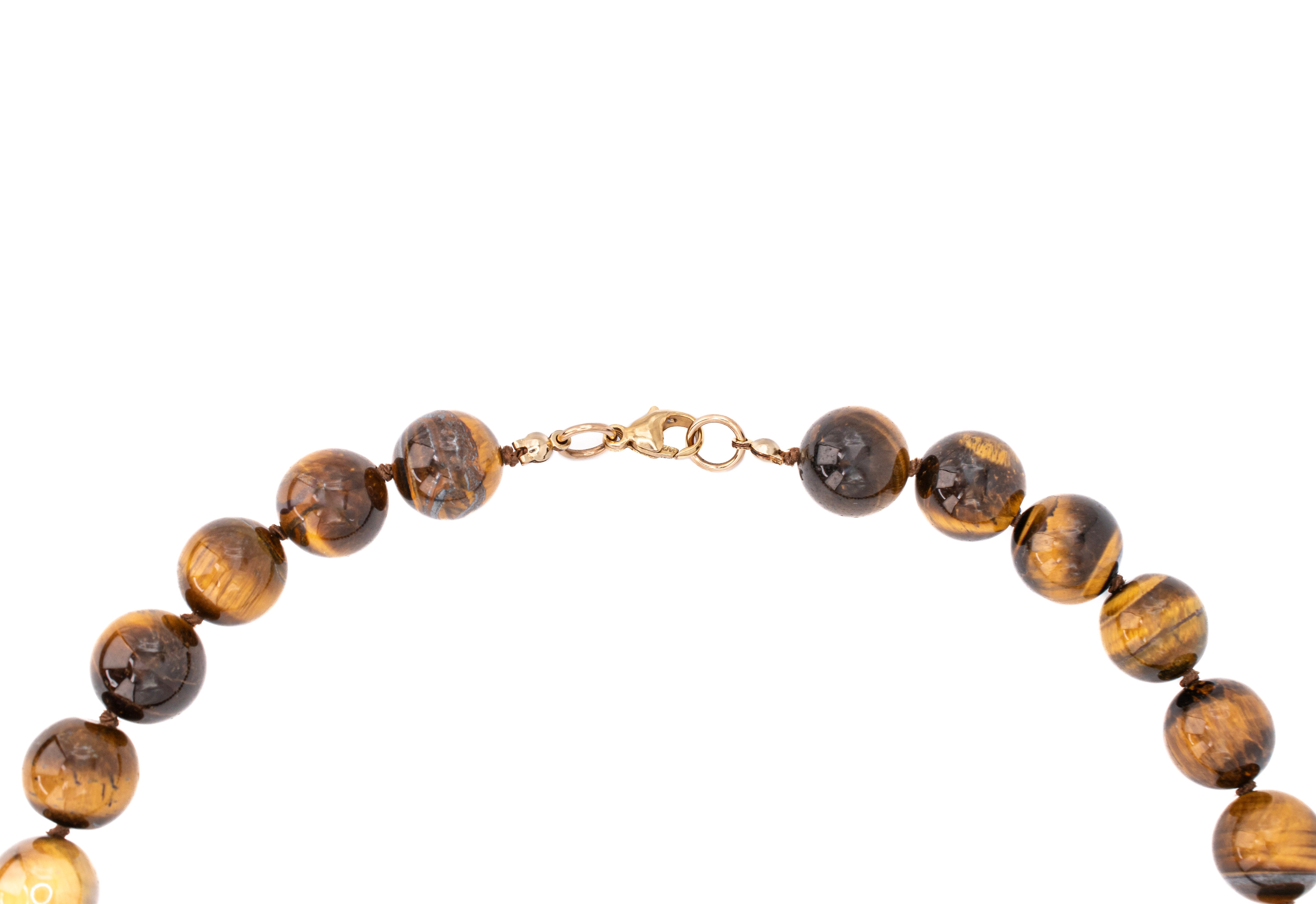 Clemmie Necklace in Tiger's Eye