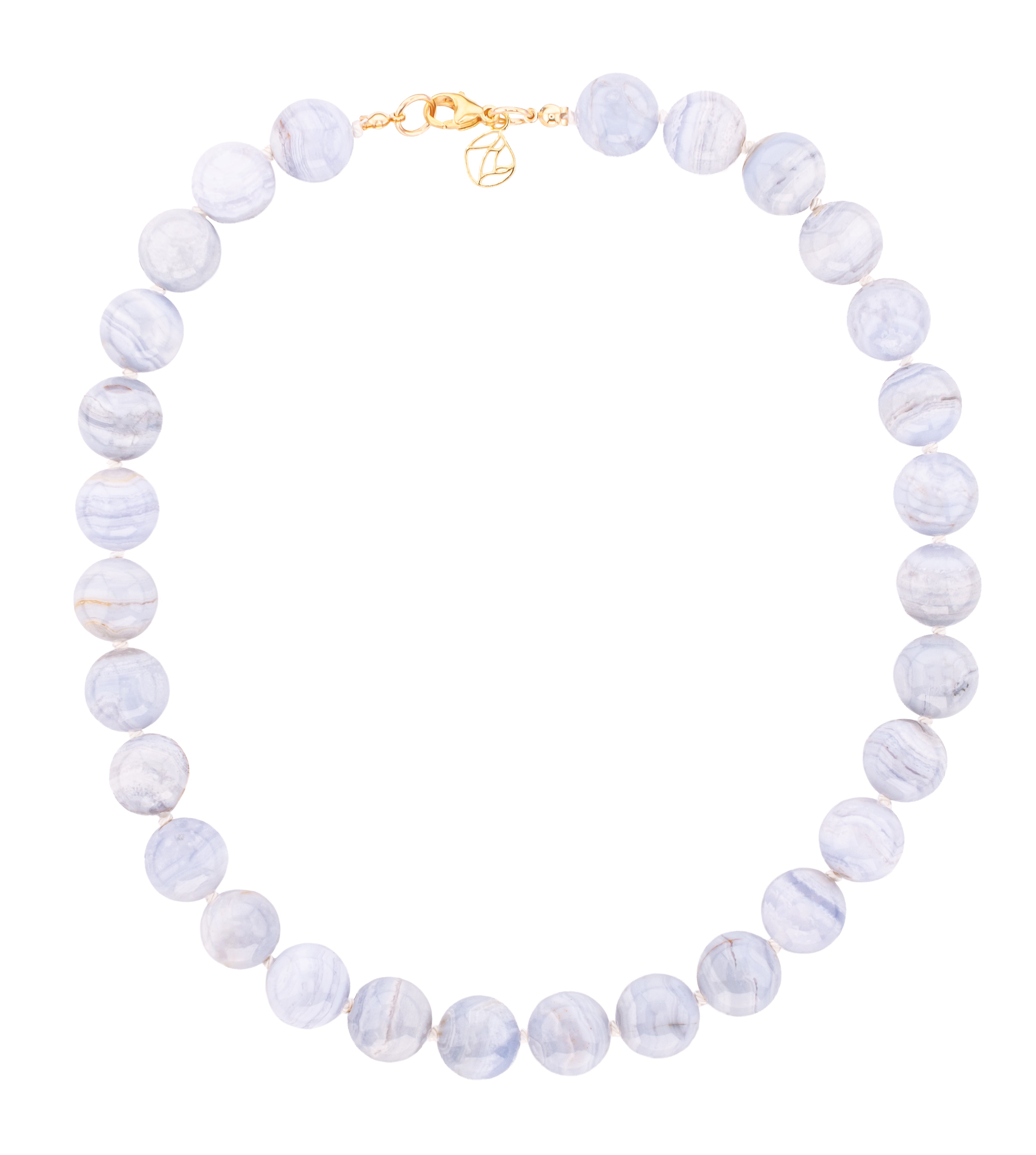 Clemmie Necklace in Blue Lace Agate