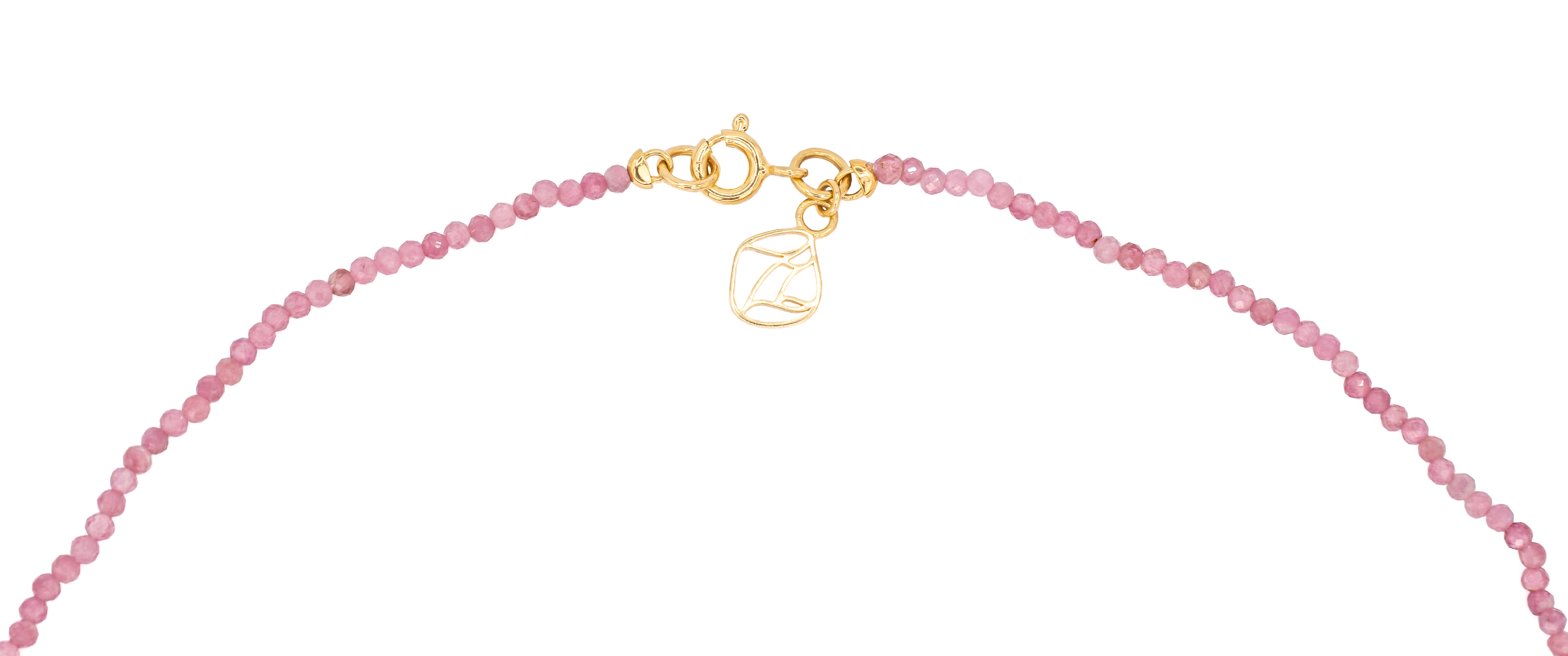 Tinka Tiny Gem Necklace in Pink Tourmaline
