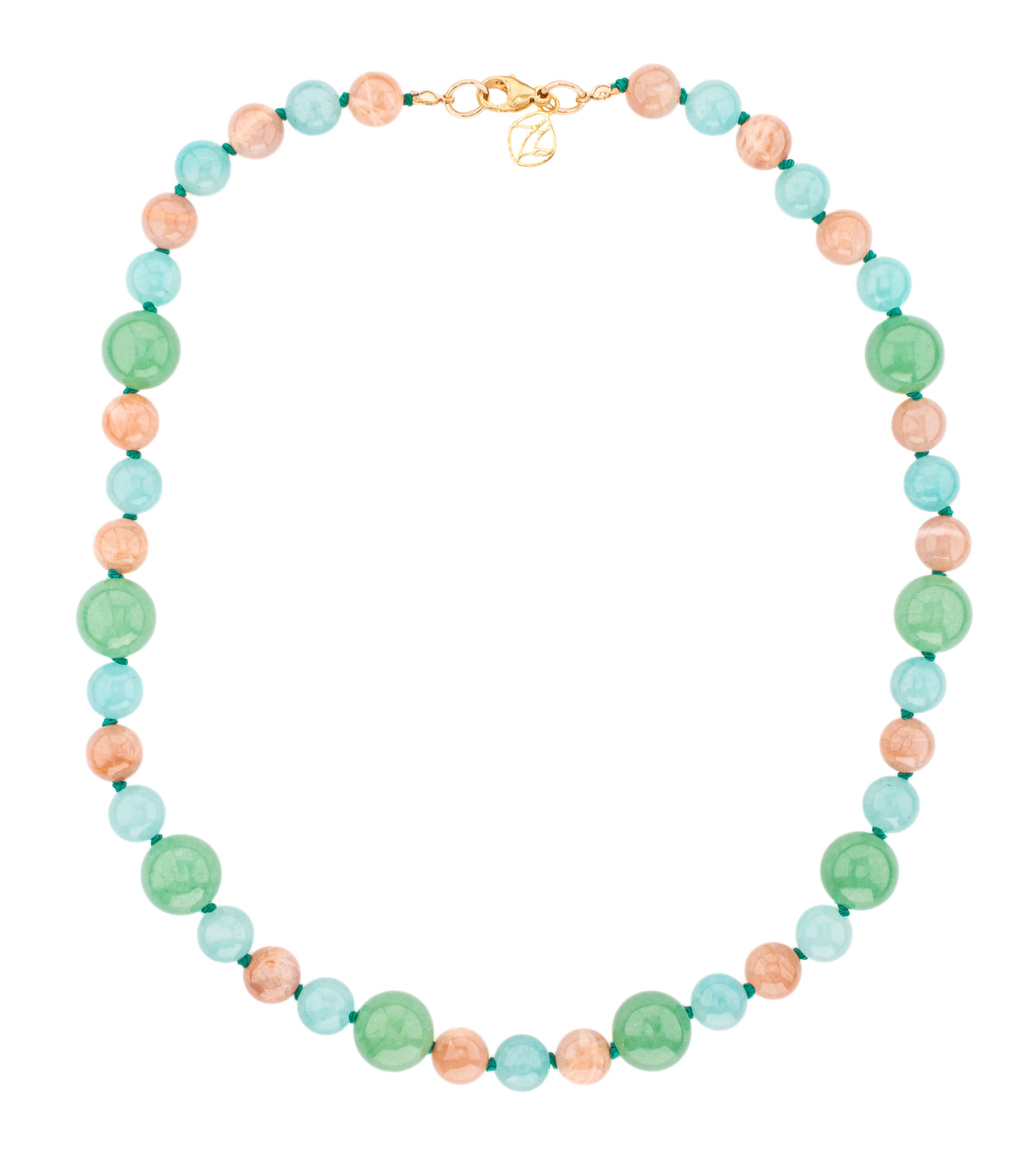 Iva Necklace in Aventurine, Moonstone, and Amazonite