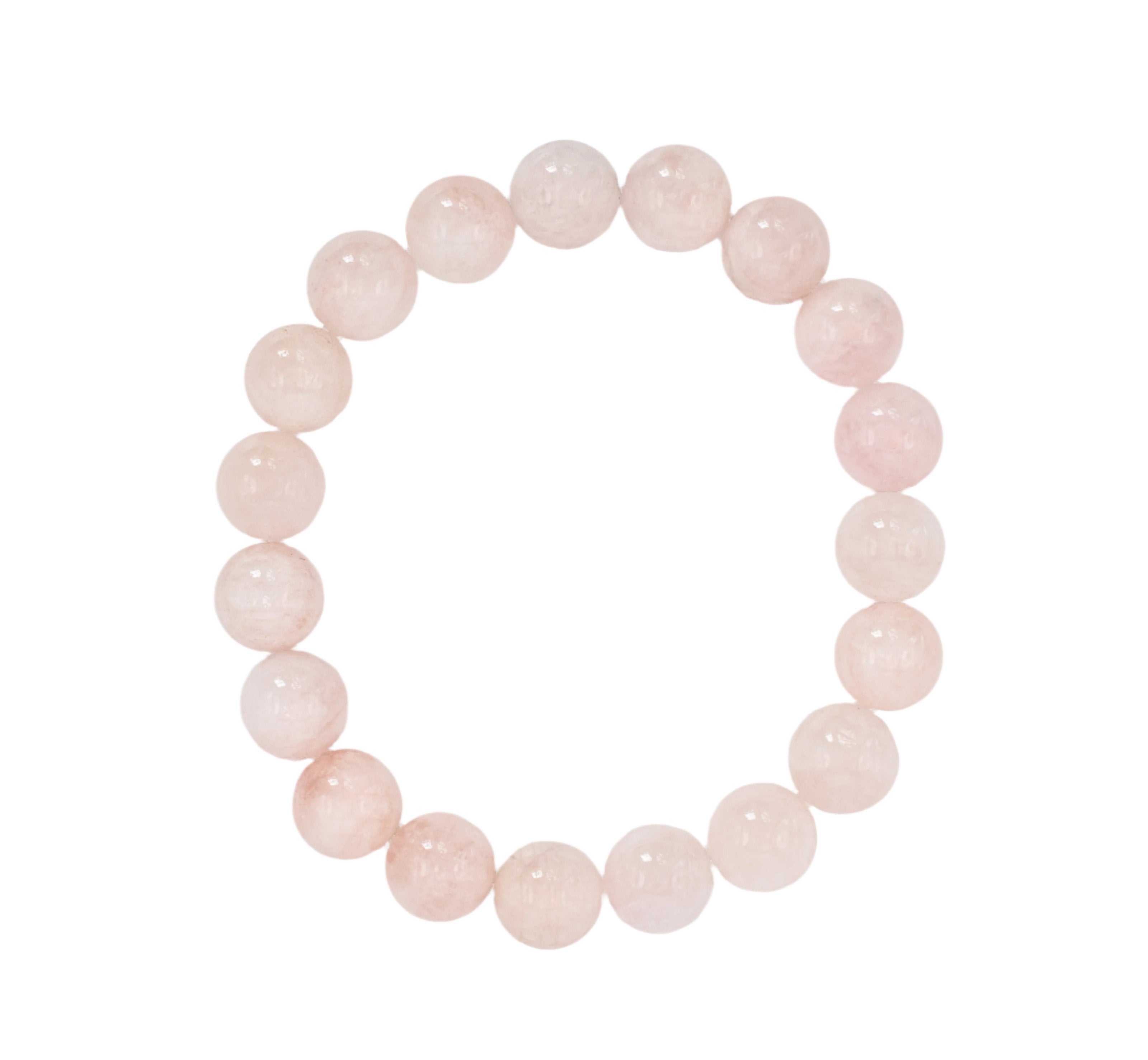Morganite Beaded Stretch Bracelet
