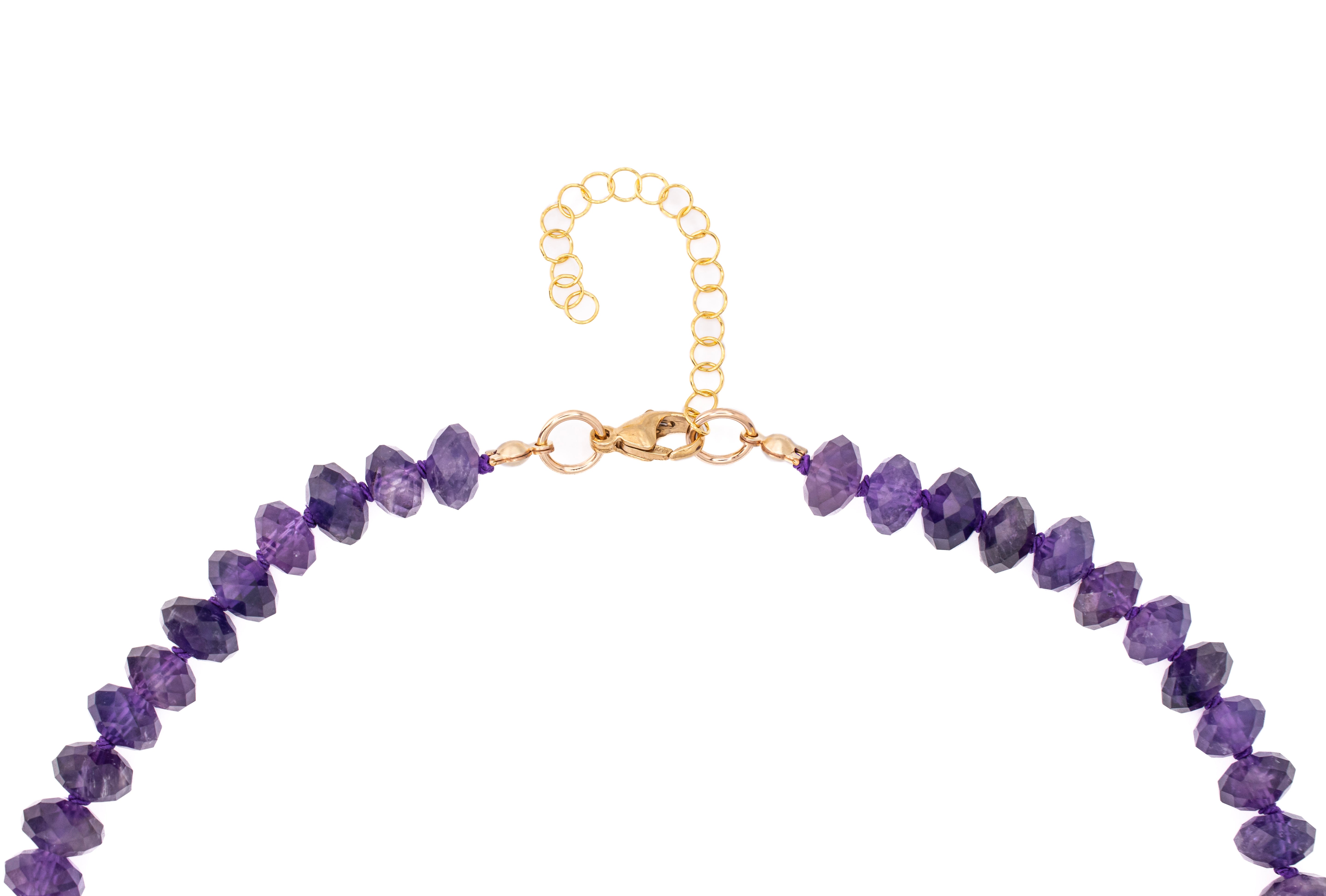 Sloane Necklace in Faceted Amethyst