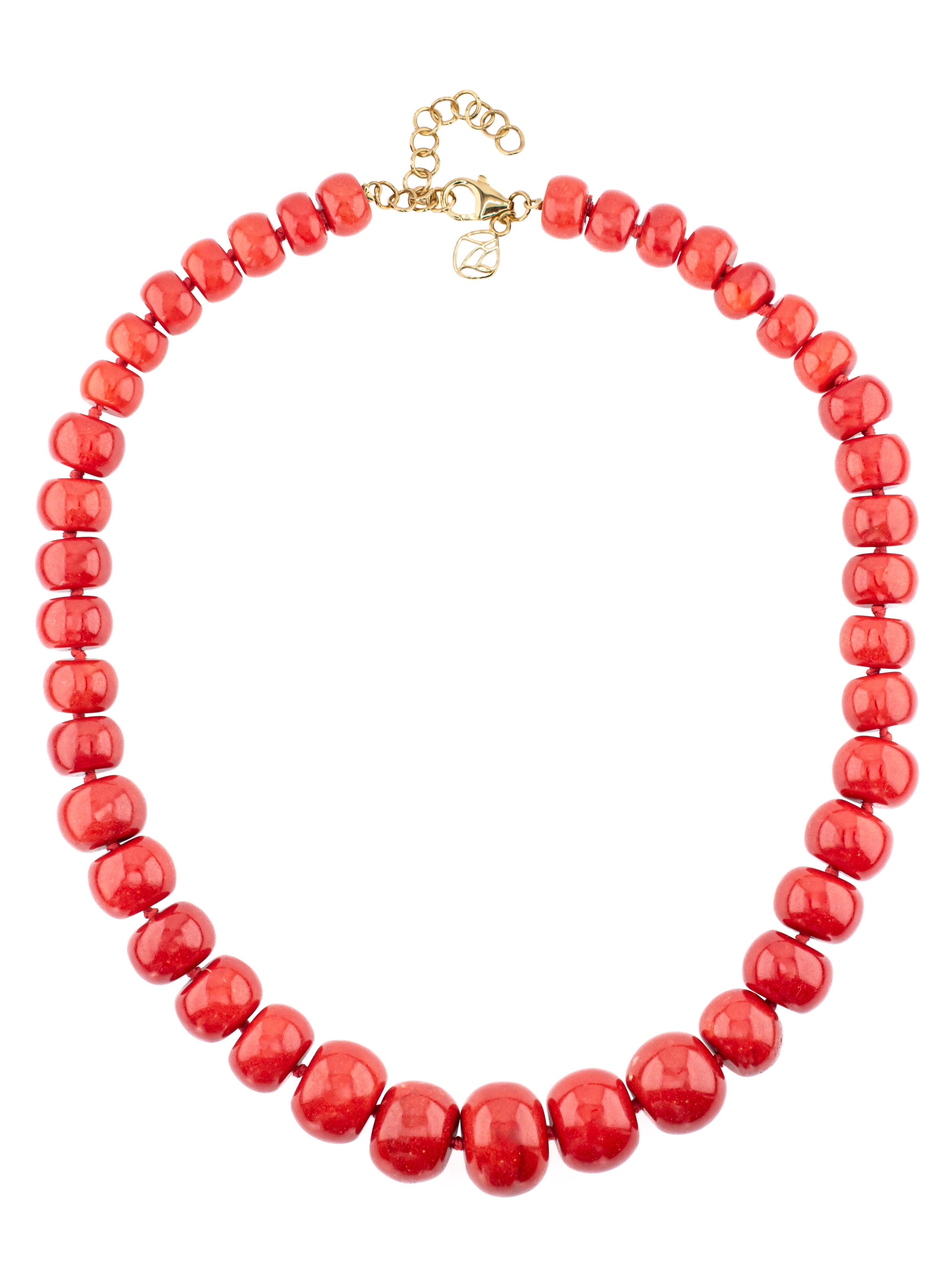 Percy Necklace in Red Coral