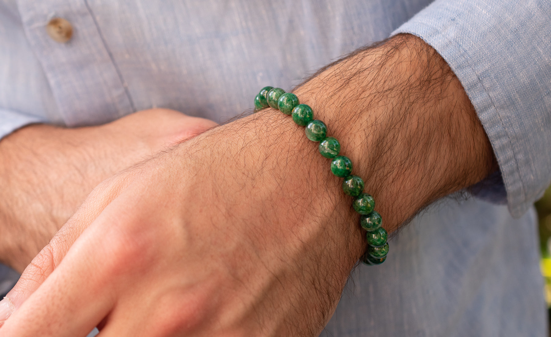 Muscovite Beaded Stretch Bracelet