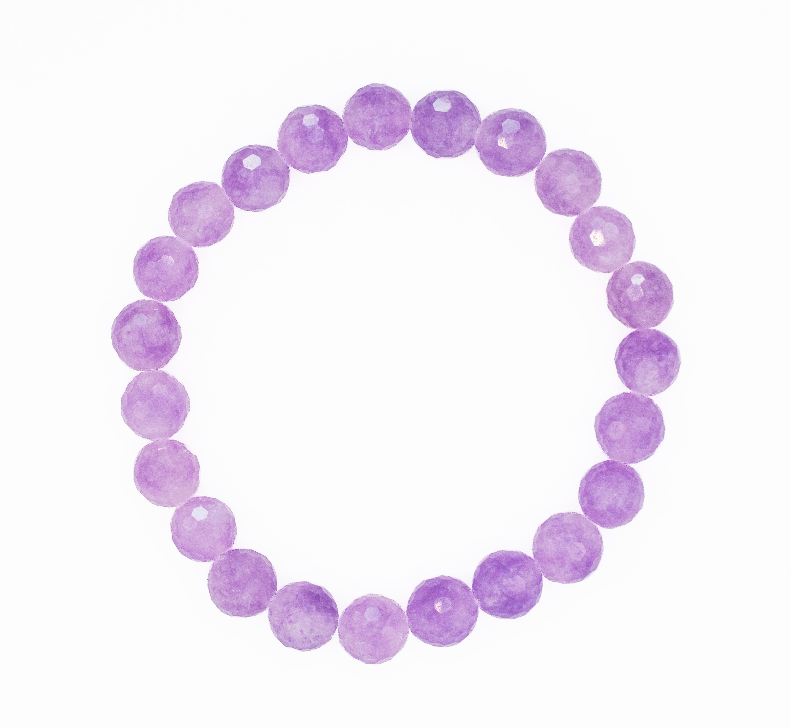 Lavender Jade Beaded Stretch Bracelet
