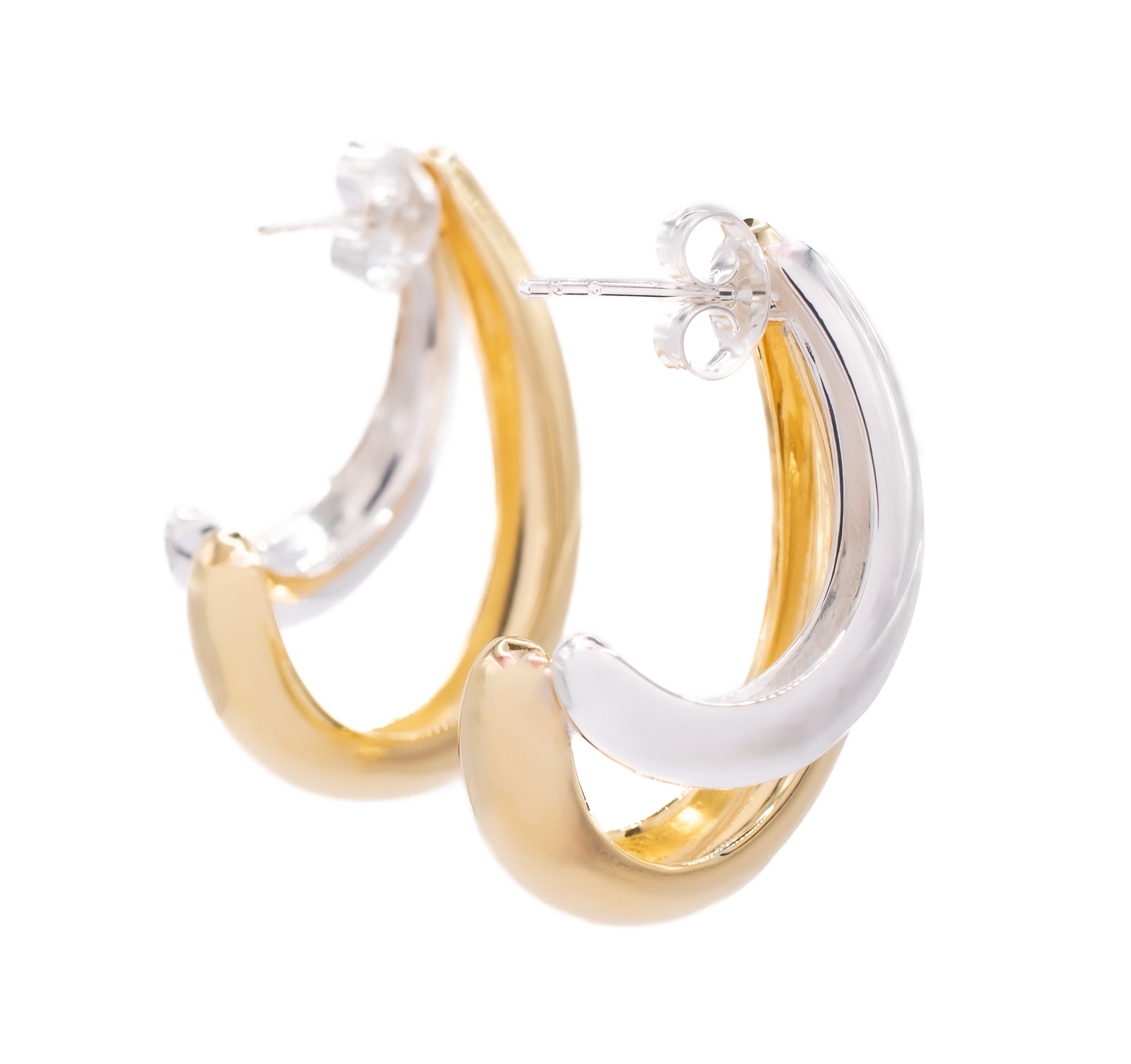 Spencer Earrings in Mixed Metal