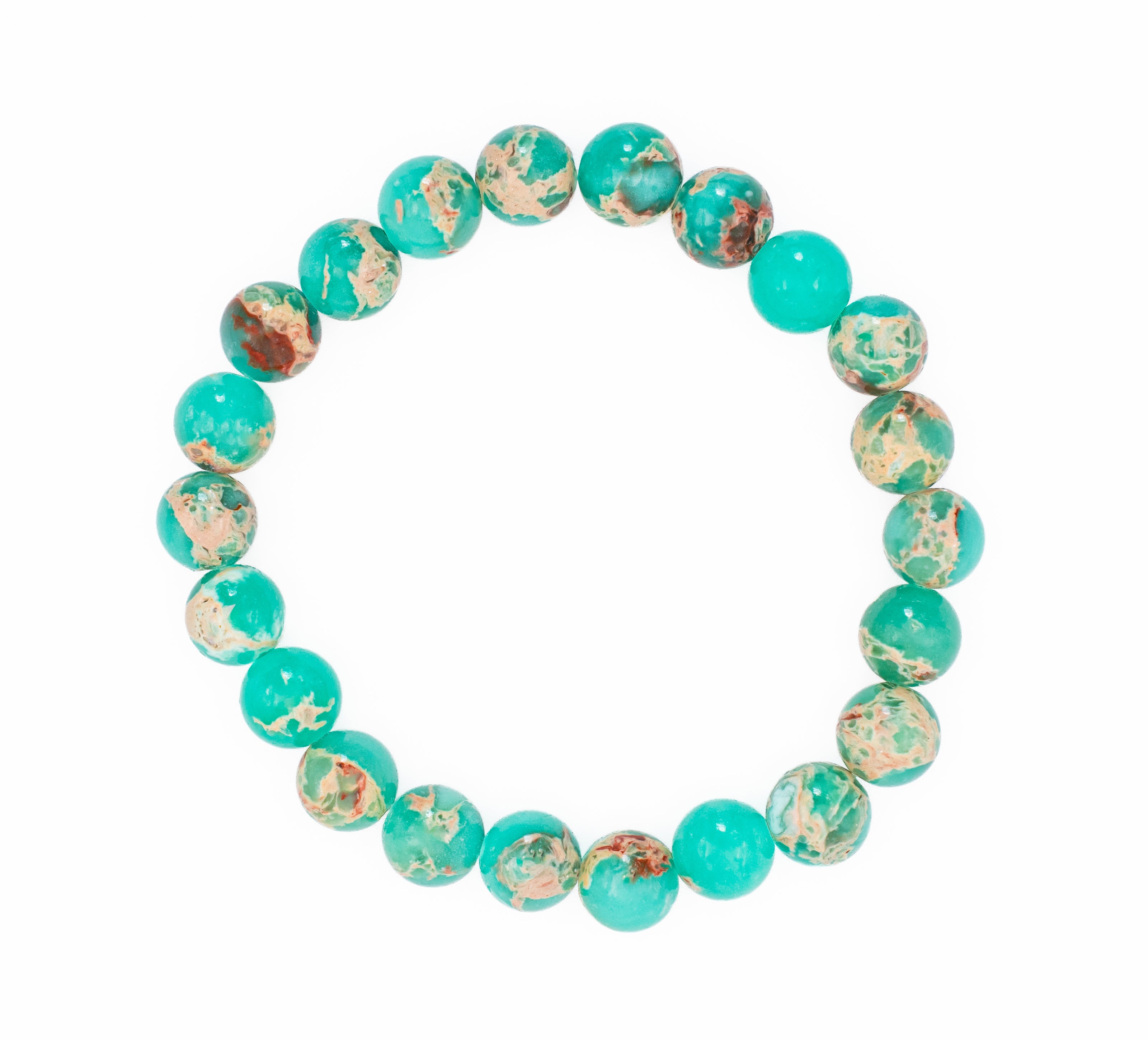 Impression Sea Jasper Beaded Stretch Bracelet