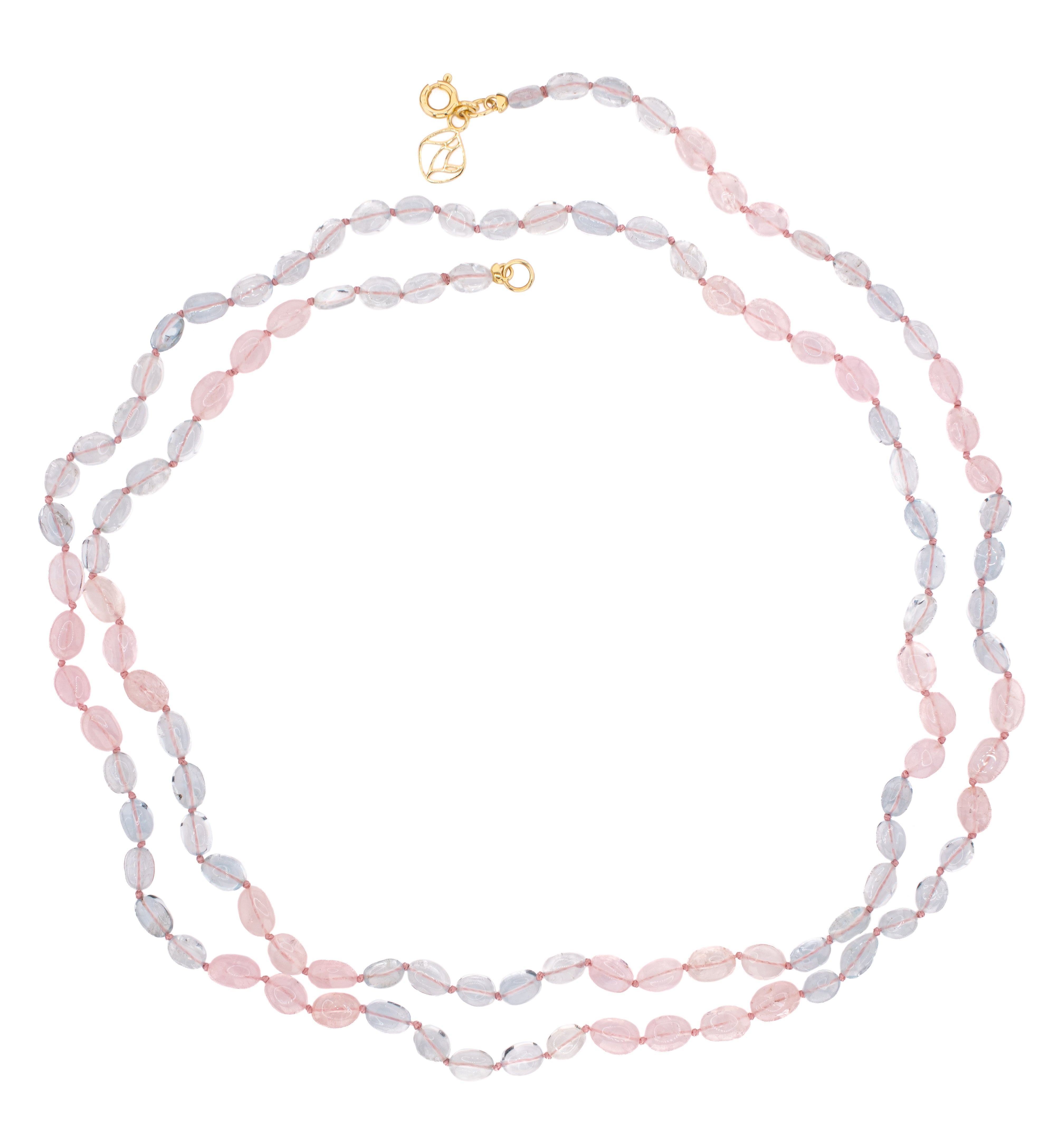 Ascot Necklace in Multi Aquamarine