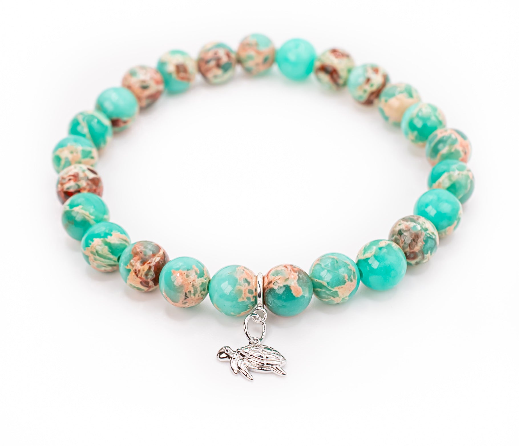 Sterling Silver Turtle on Sea Jasper