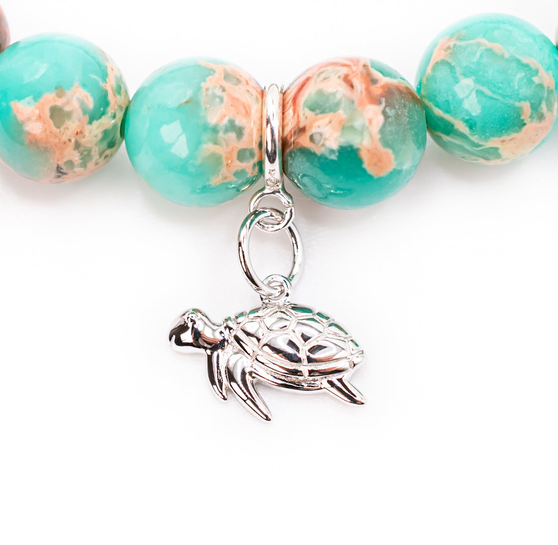 Sterling Silver Turtle on Sea Jasper