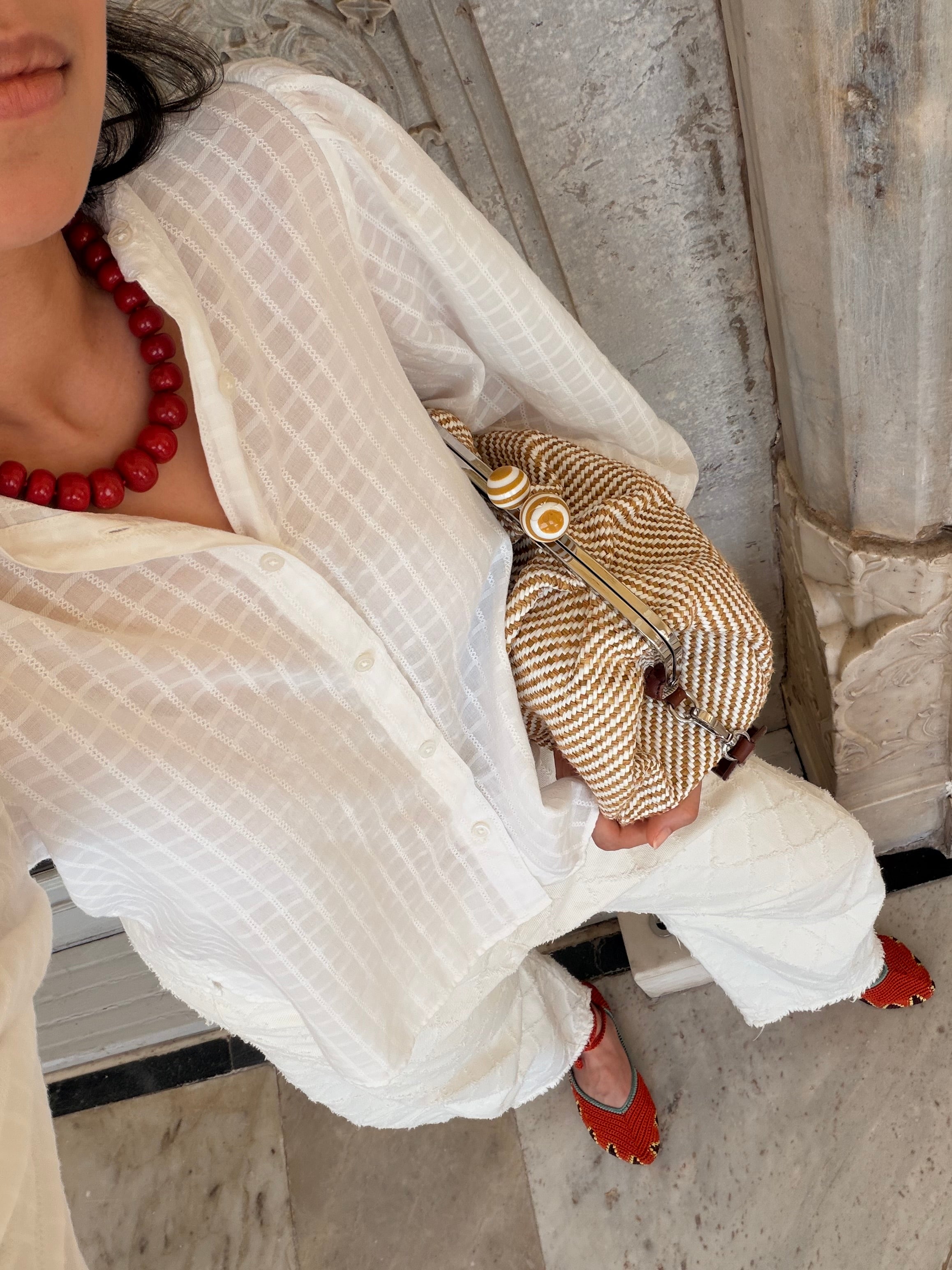 Percy Necklace in Red Coral