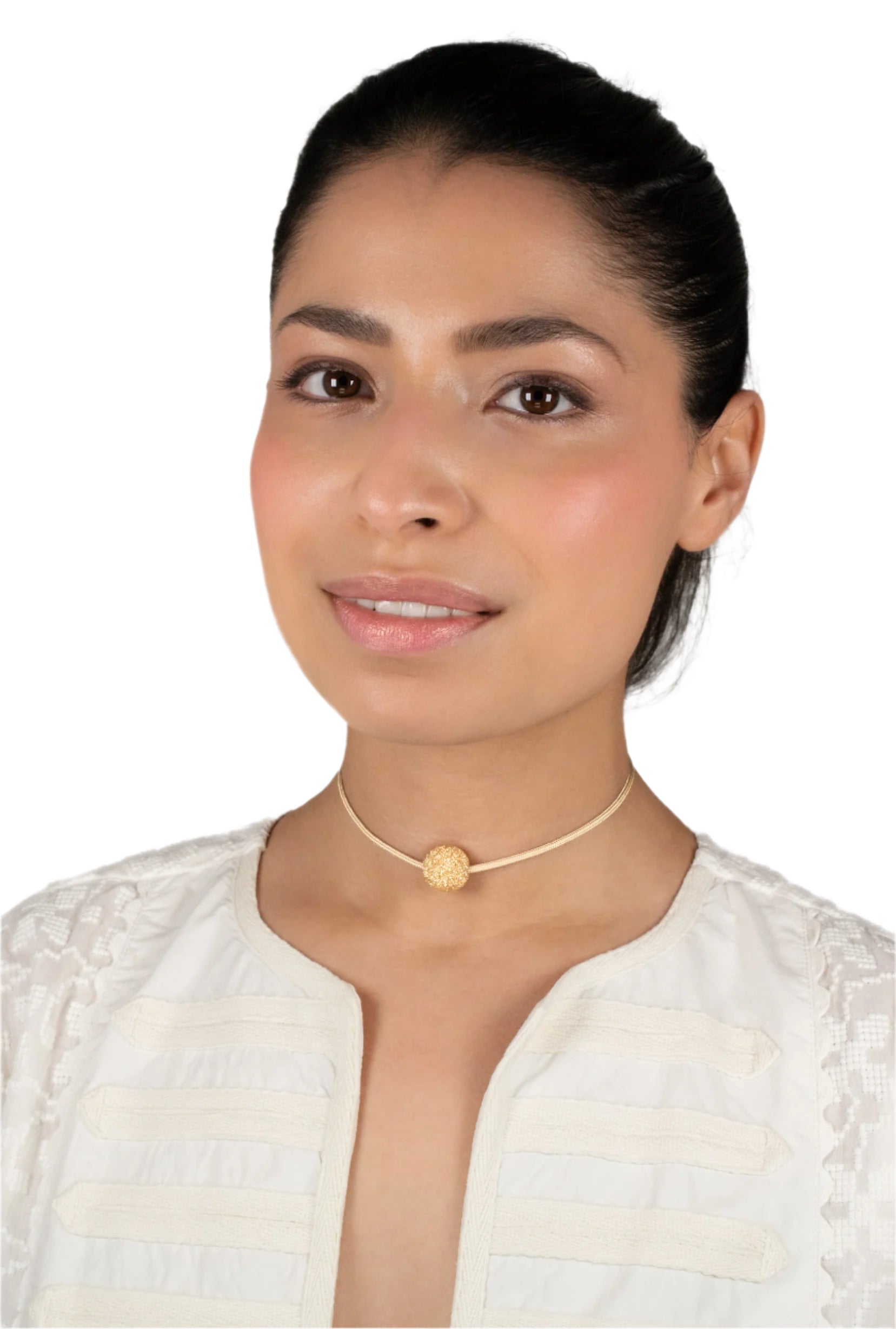 Gold Stardust on Self Tie Gold Kumi Cord