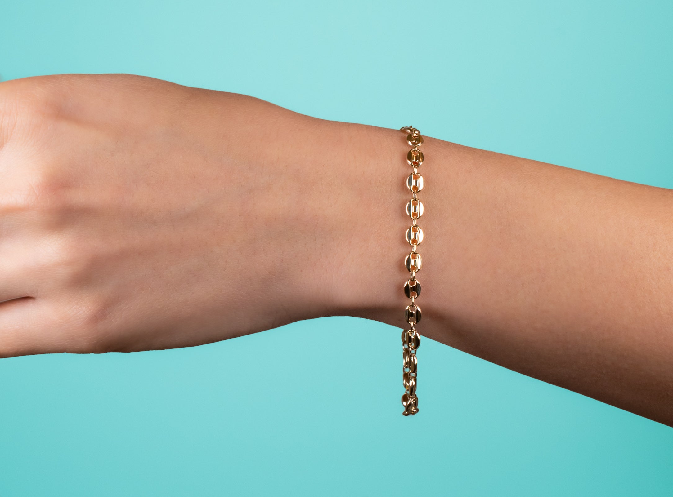 14K Yellow Gold Mariner Chain Bracelet