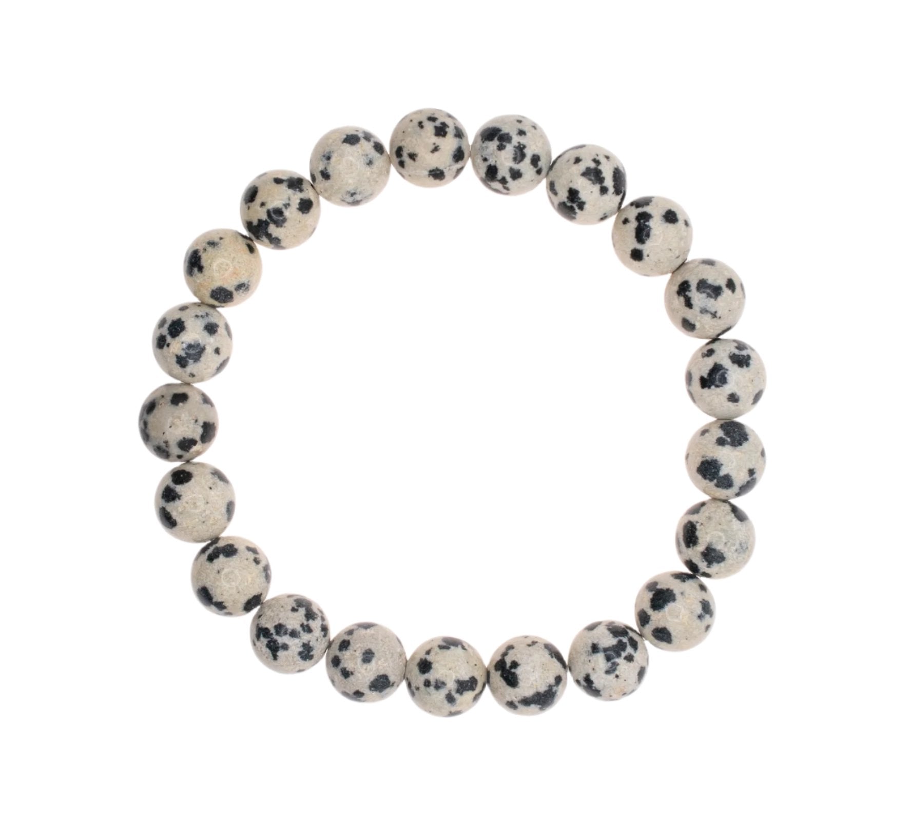 Dalmatian Jasper Beaded Stretch Bracelet