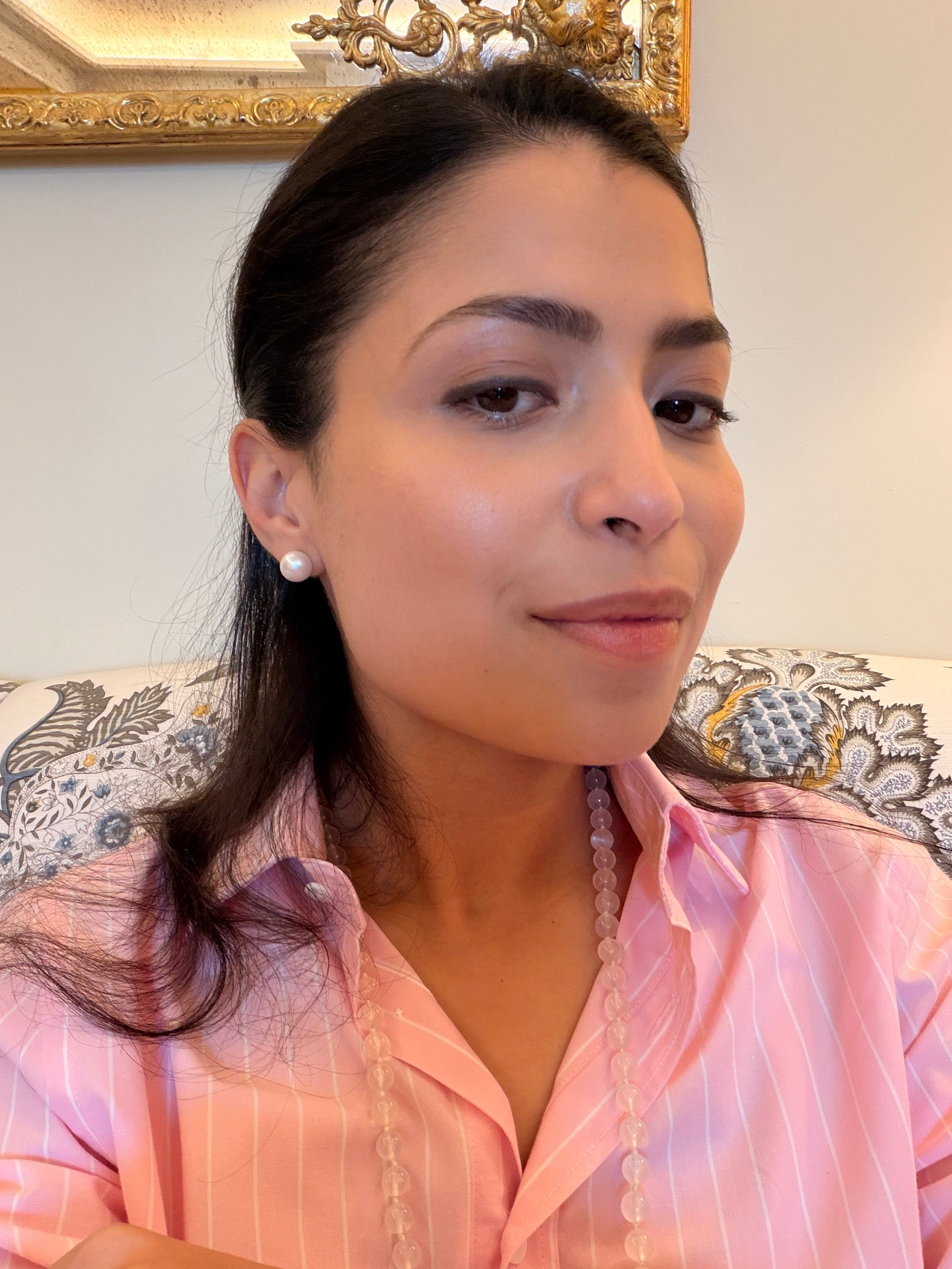 Cosmos Stud Earrings in Pearl