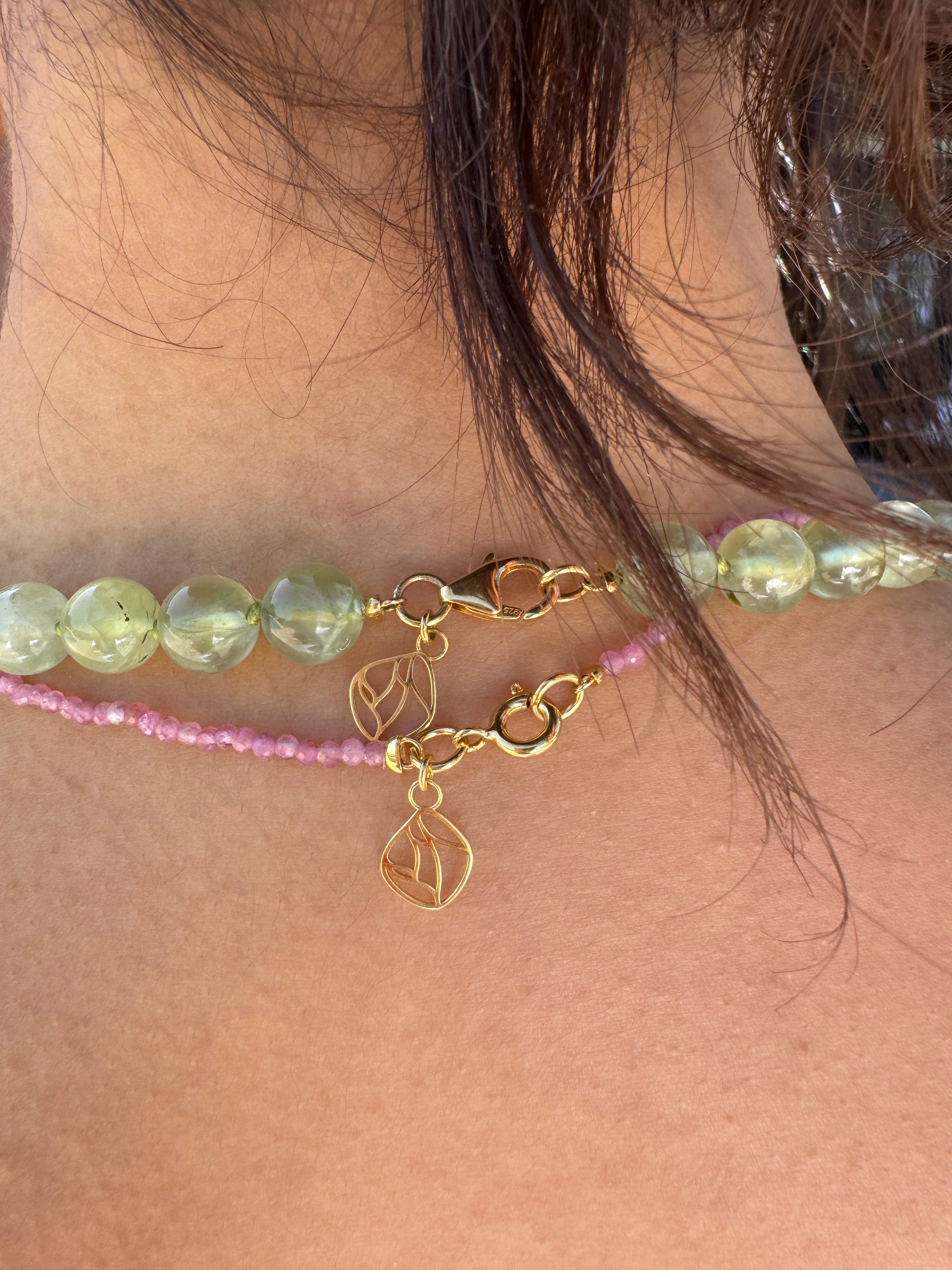 Tinka Tiny Gem Necklace in Pink Tourmaline