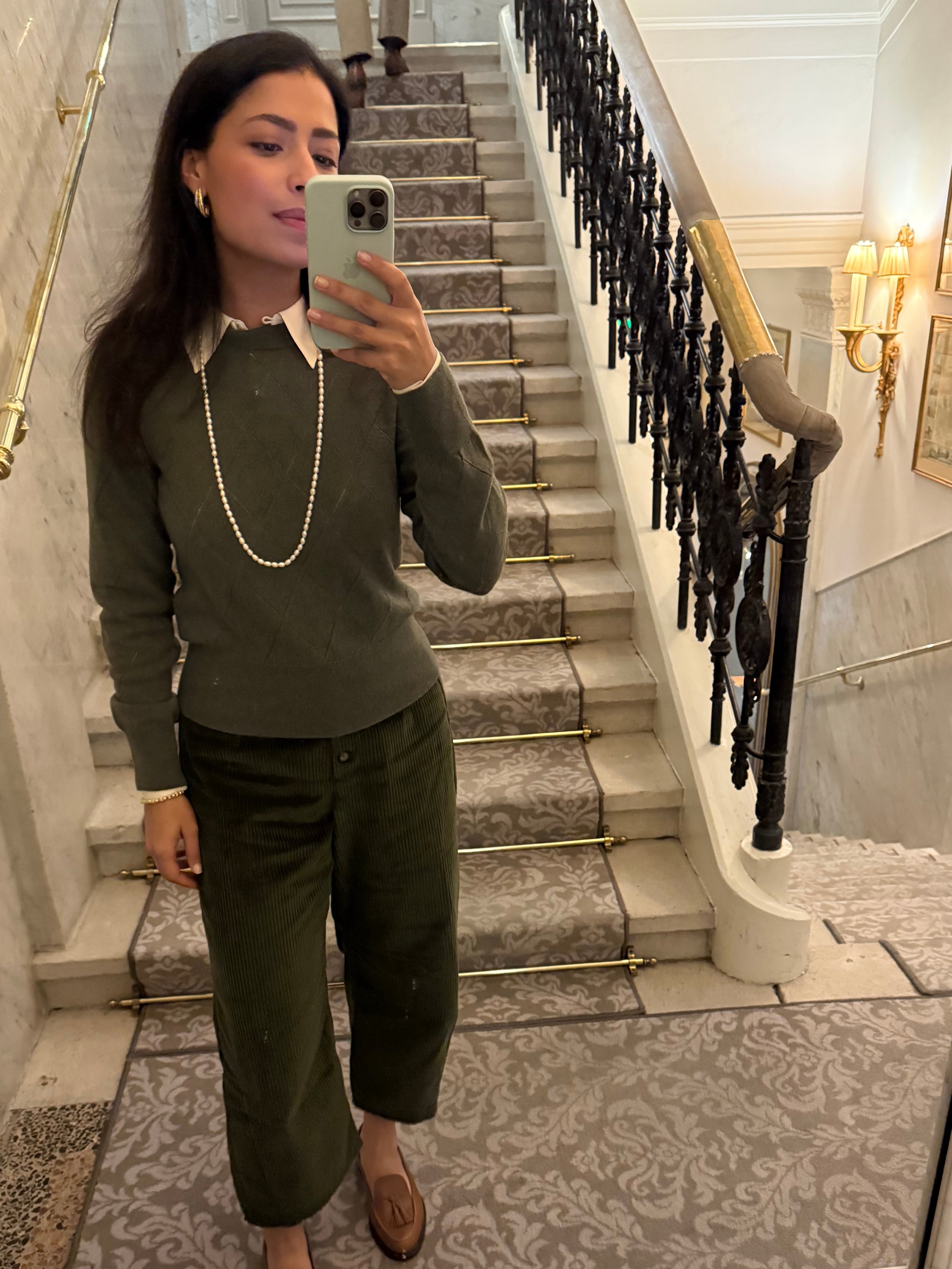 Mary White Pearl Opera Necklace