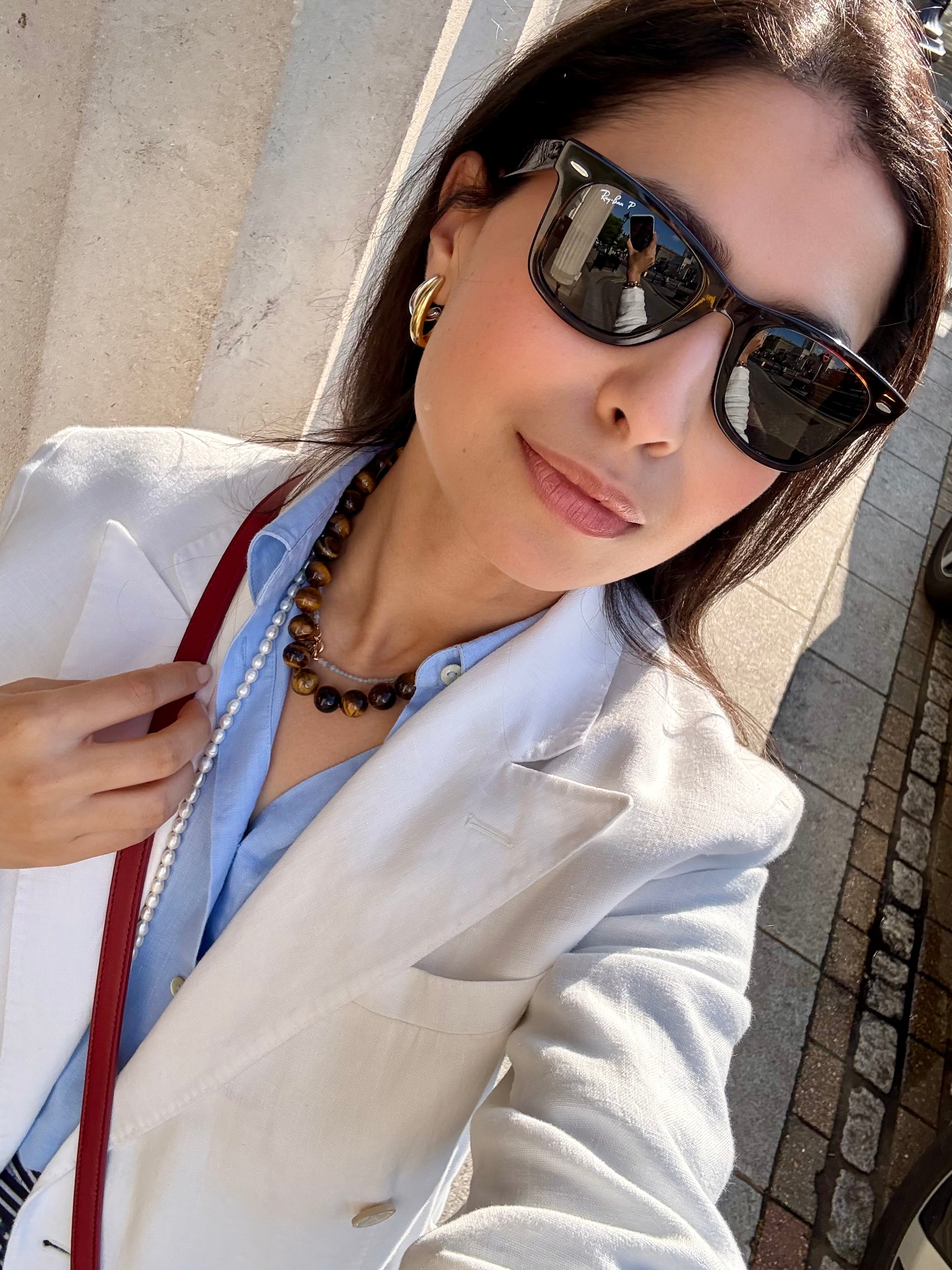 Tinka Tiny Gem Necklace in Aquamarine