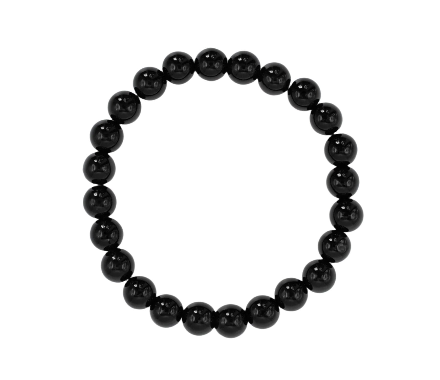 Regal Black Onyx Beaded Stretch Bracelet