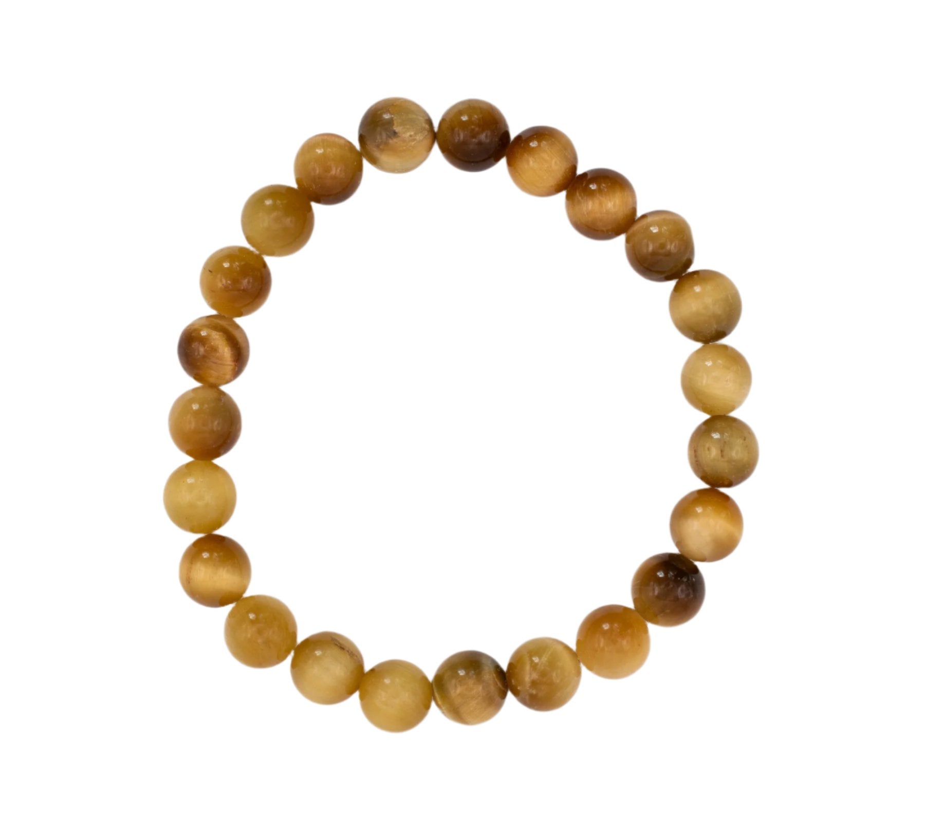 Blonde Tigers Eye Beaded Stretch Bracelet