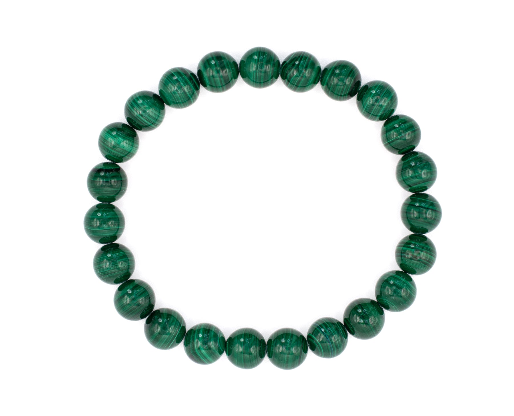 Malachite Beaded Stretch Bracelet