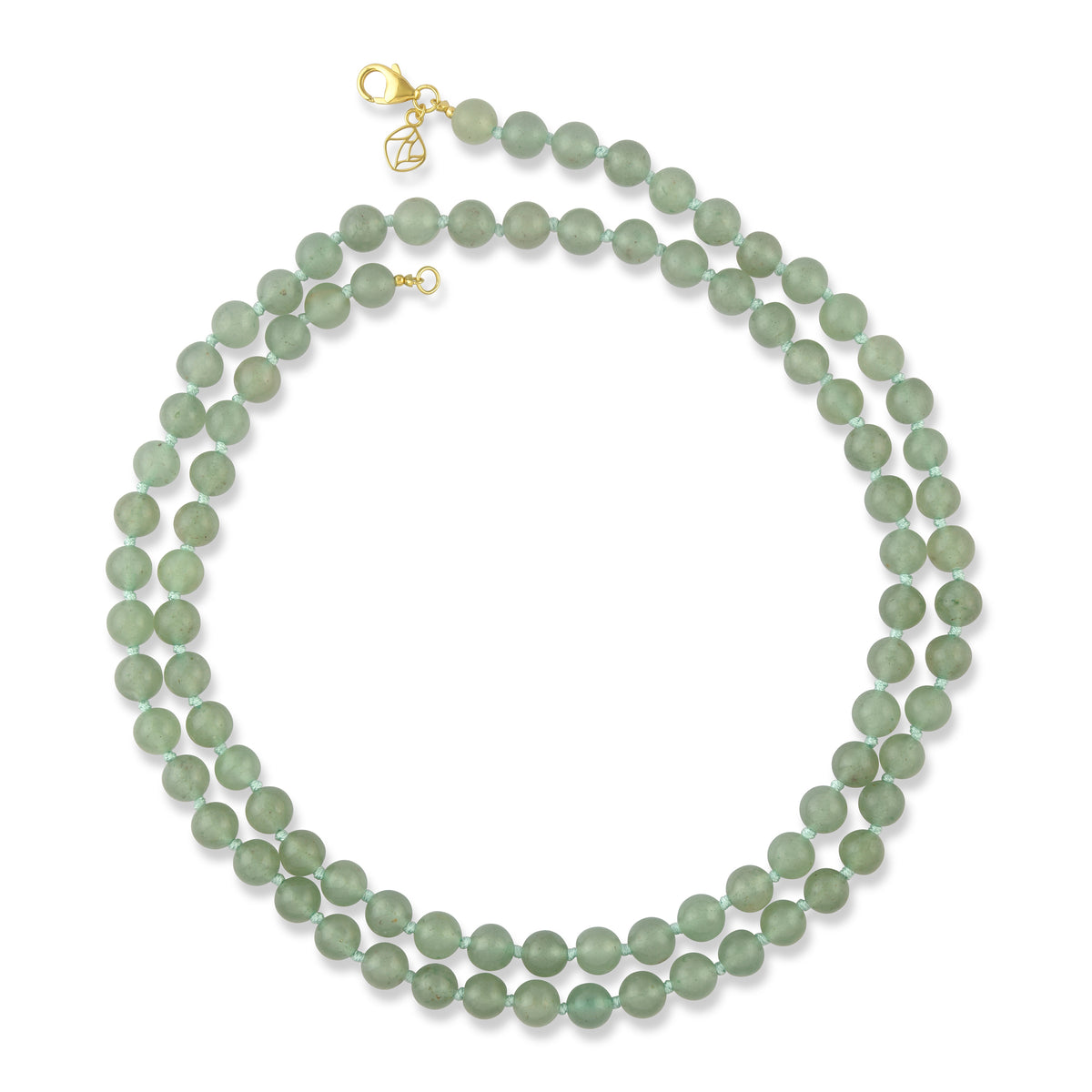 Cyra Long Necklace in Green Aventurine