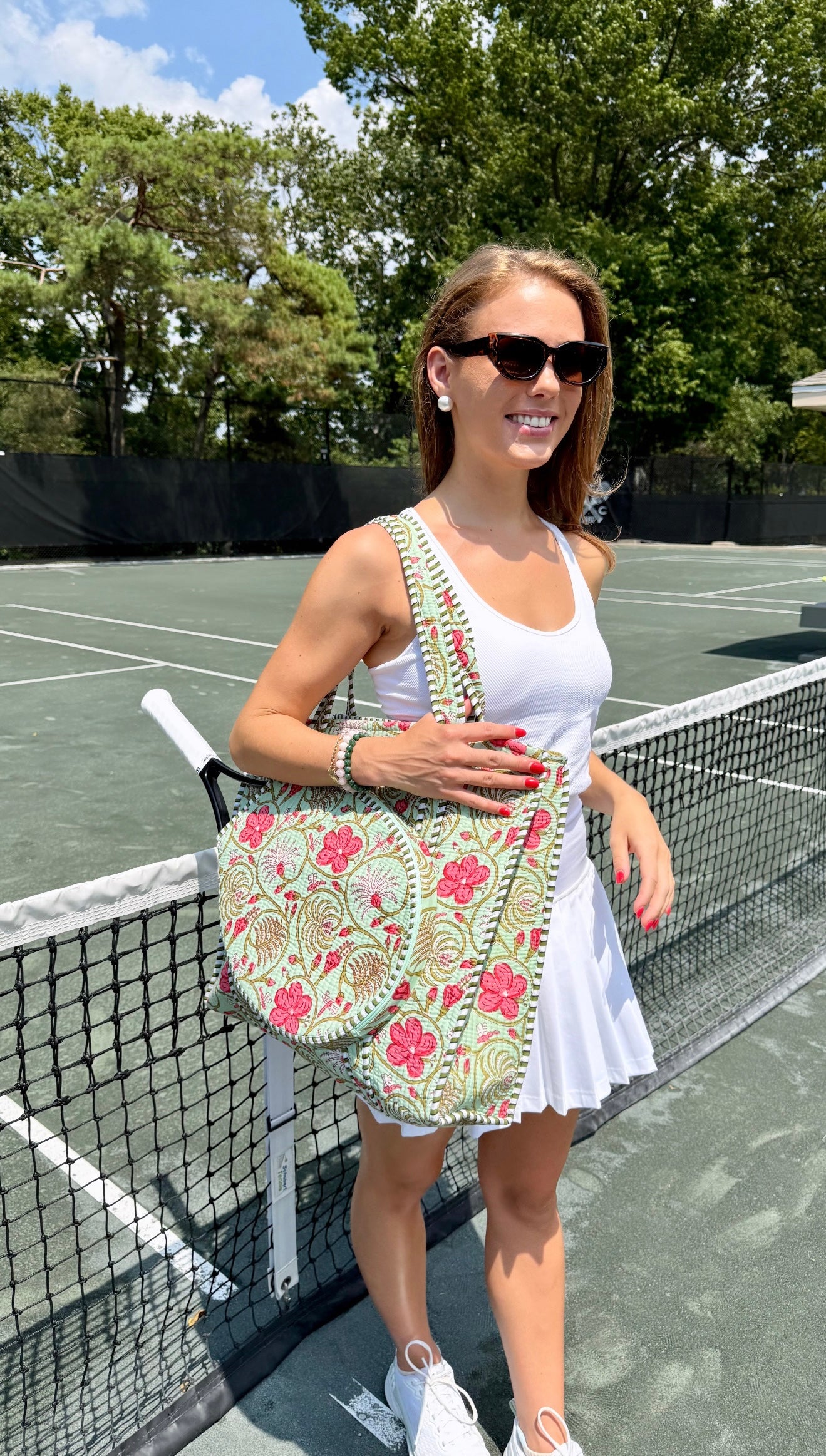 Block Print Racquet Tote 05