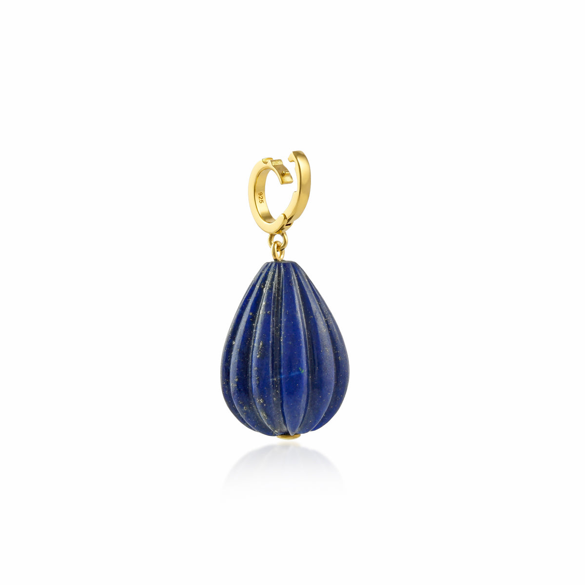 Lapis Lazuli Hand Carved Clip On Pendant