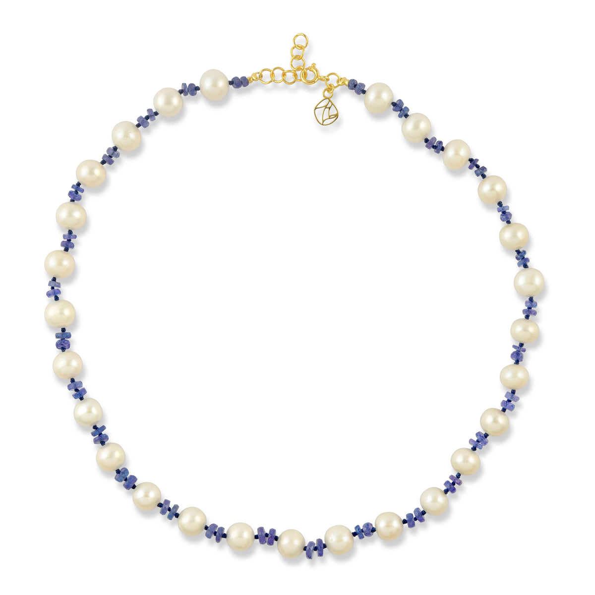 Caspian Necklace in Pearls and Tanzanite
