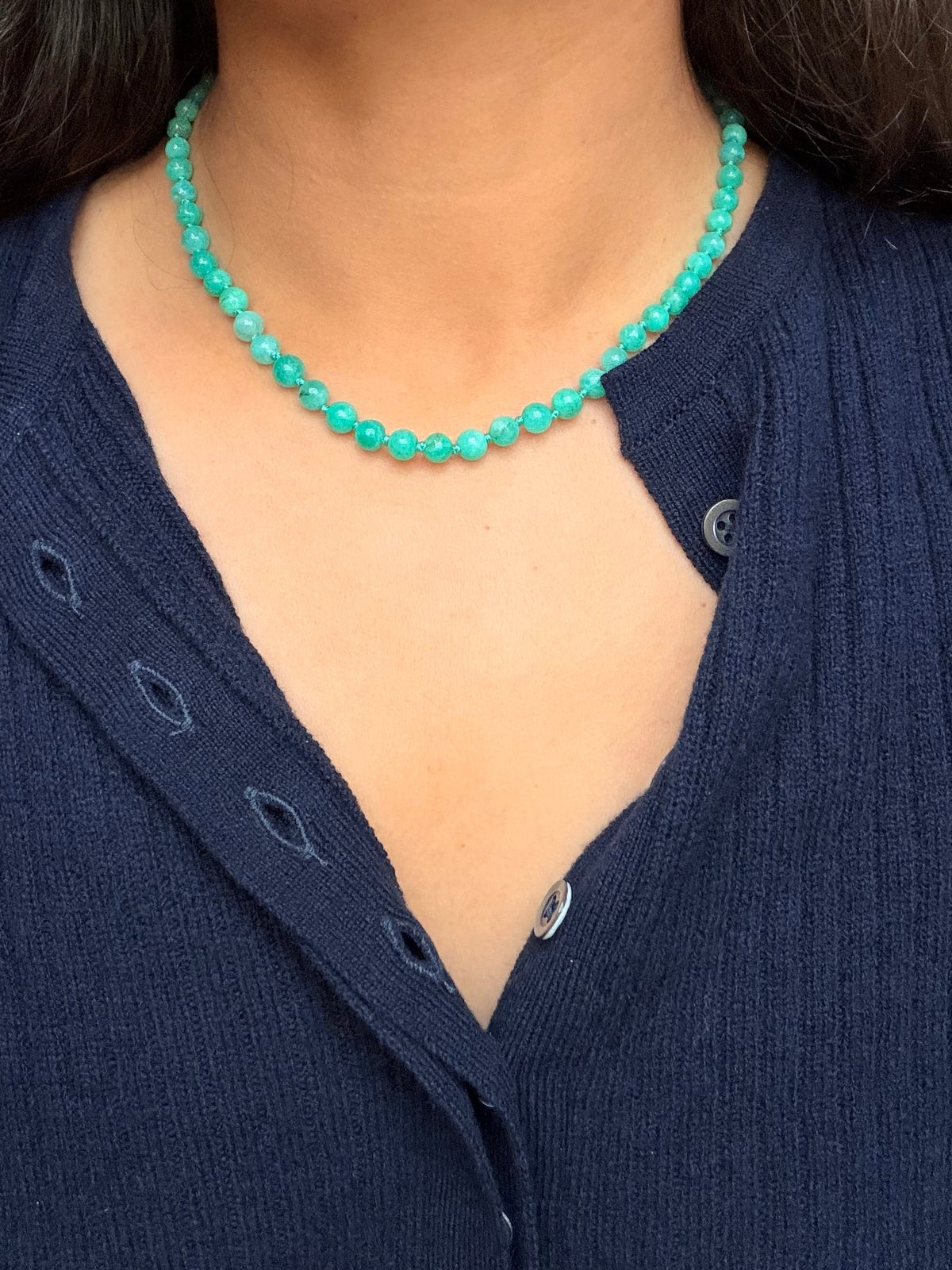 Louie Necklace in Amazonite