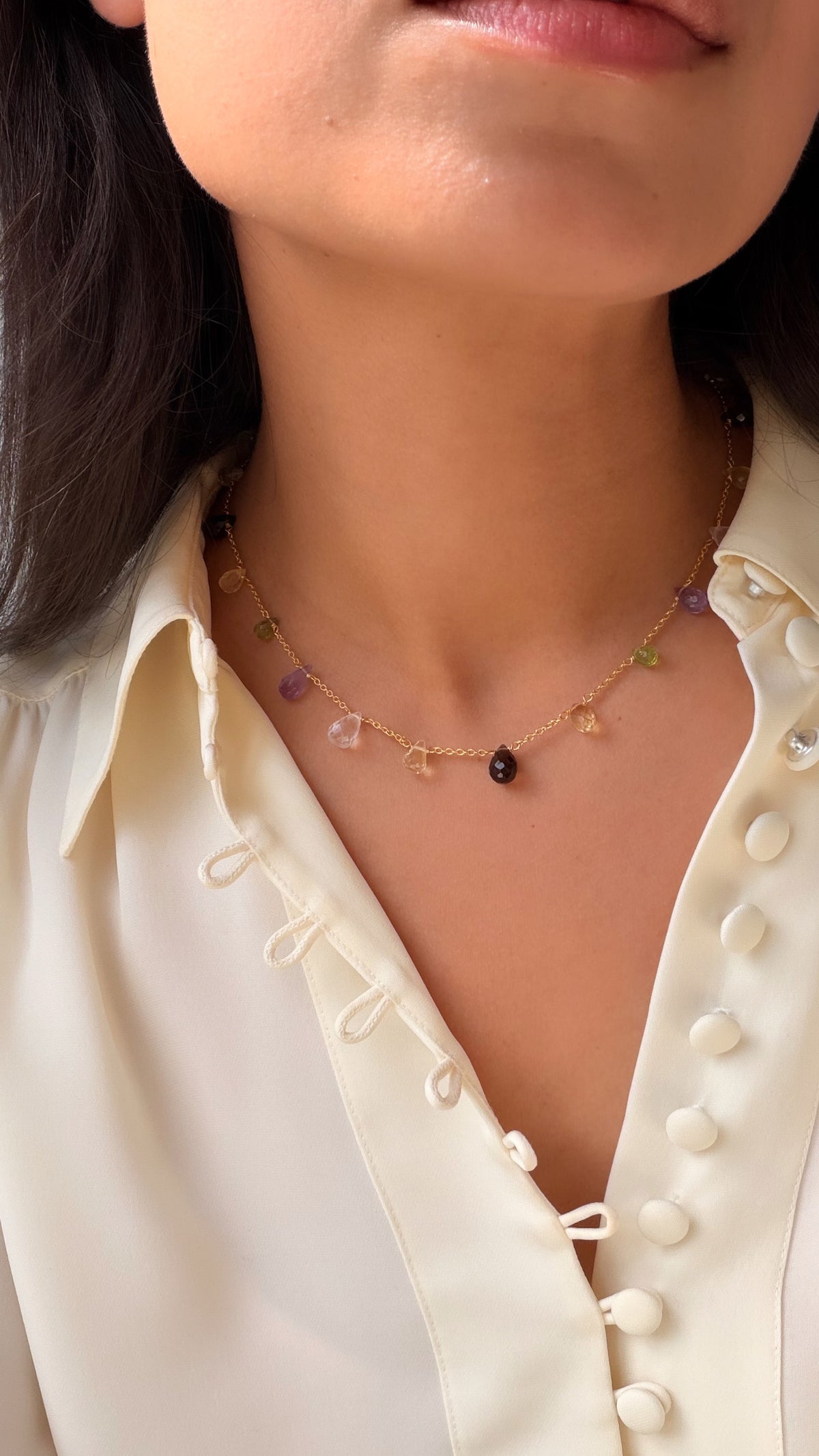 Niles Necklace in Multi Gemstones