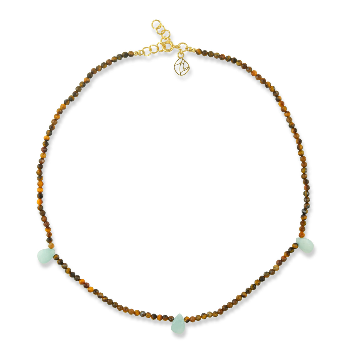 Monty Necklace in Tigers Eye and Amazonite
