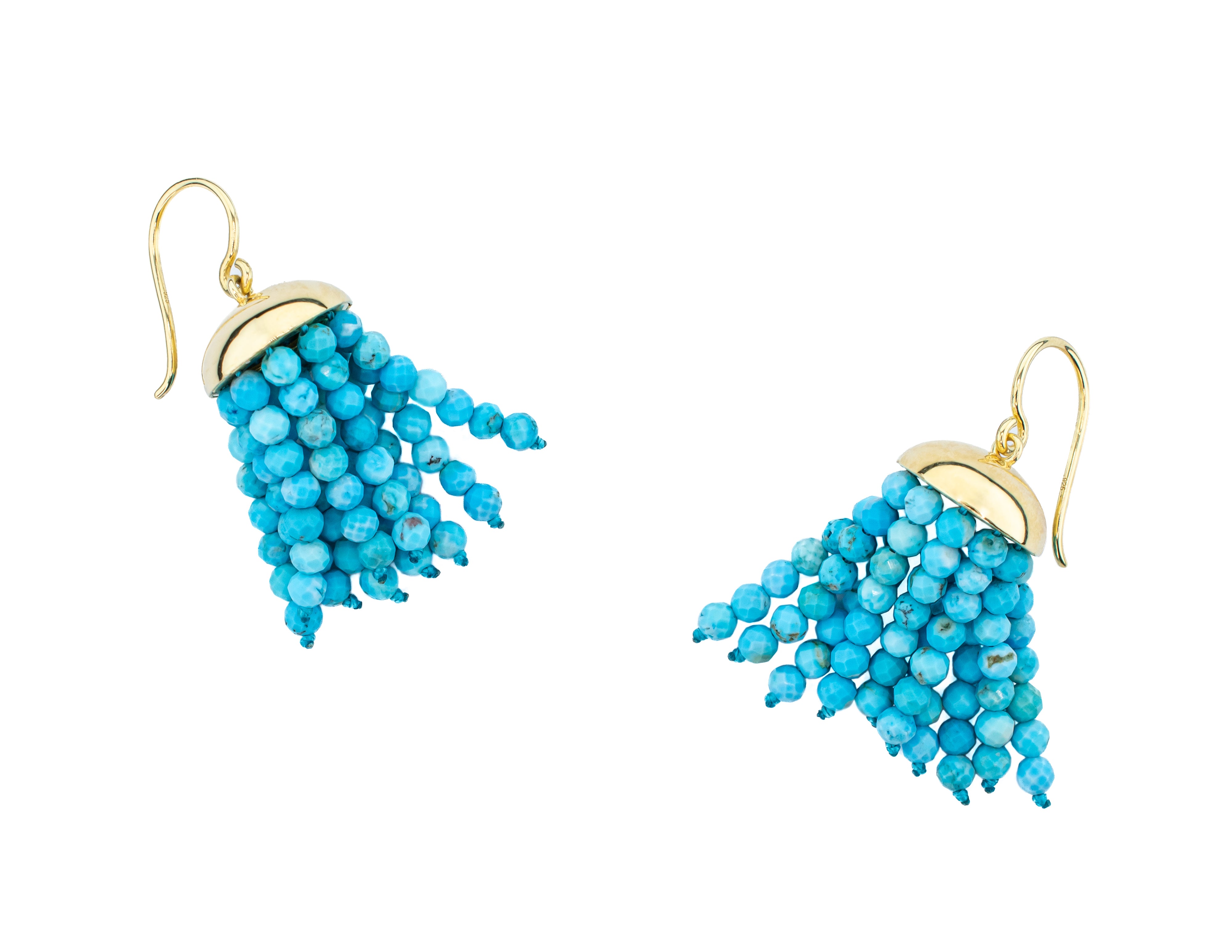 Hydra Tassel Earrings in Turquoise
